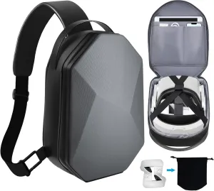 Hard Carrying Case for Oculus Meta Quest 3S/Qust 3/Quest 2/Vision Pro, Elite Strap Version/KIWI/BOBOVR Head Strap, VR Headset and Touch Controller Accessories, Full Protection for Travel/Home Storage