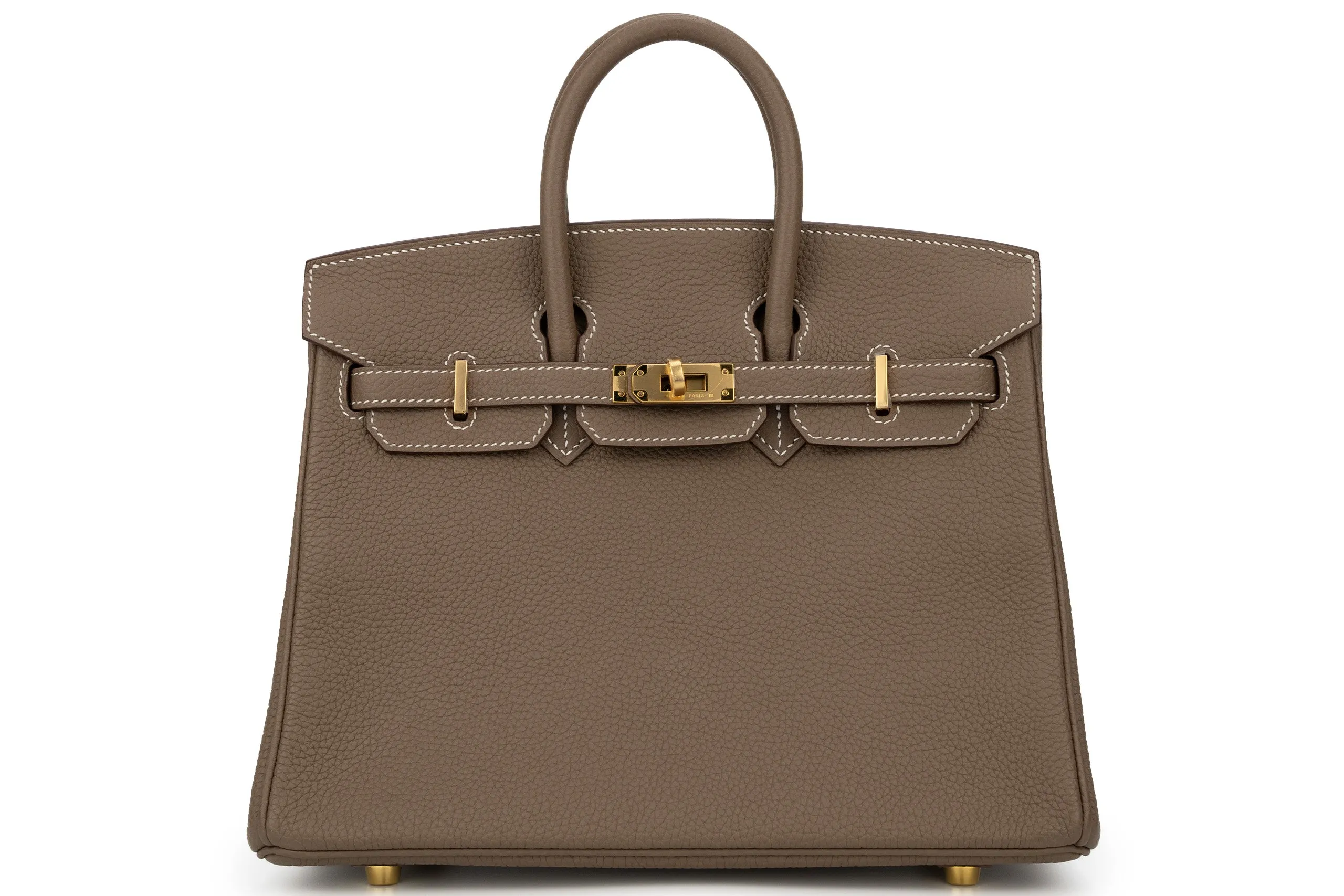 Hermès Birkin 25 Retourne Togo Etoupe GHW
