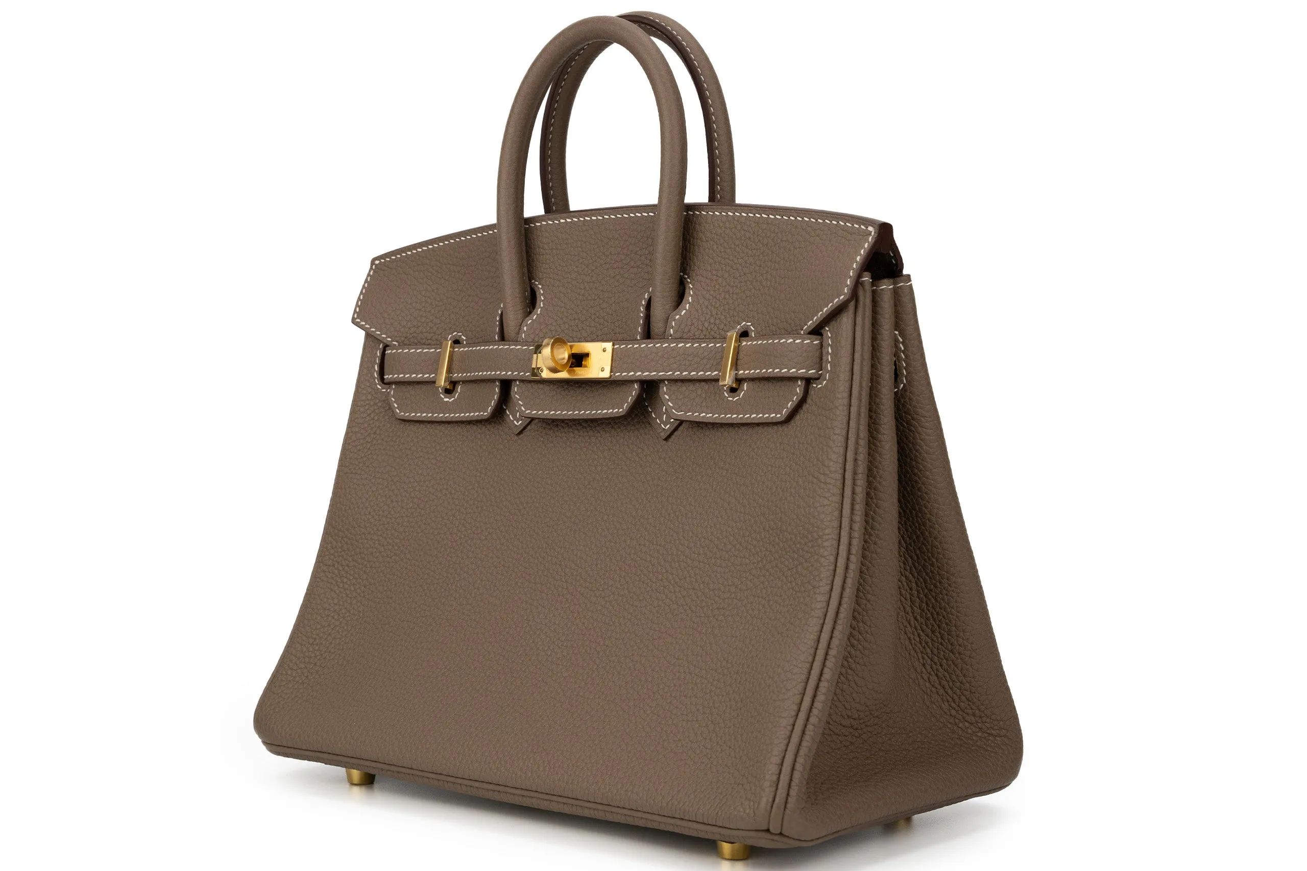 Hermès Birkin 25 Retourne Togo Etoupe GHW