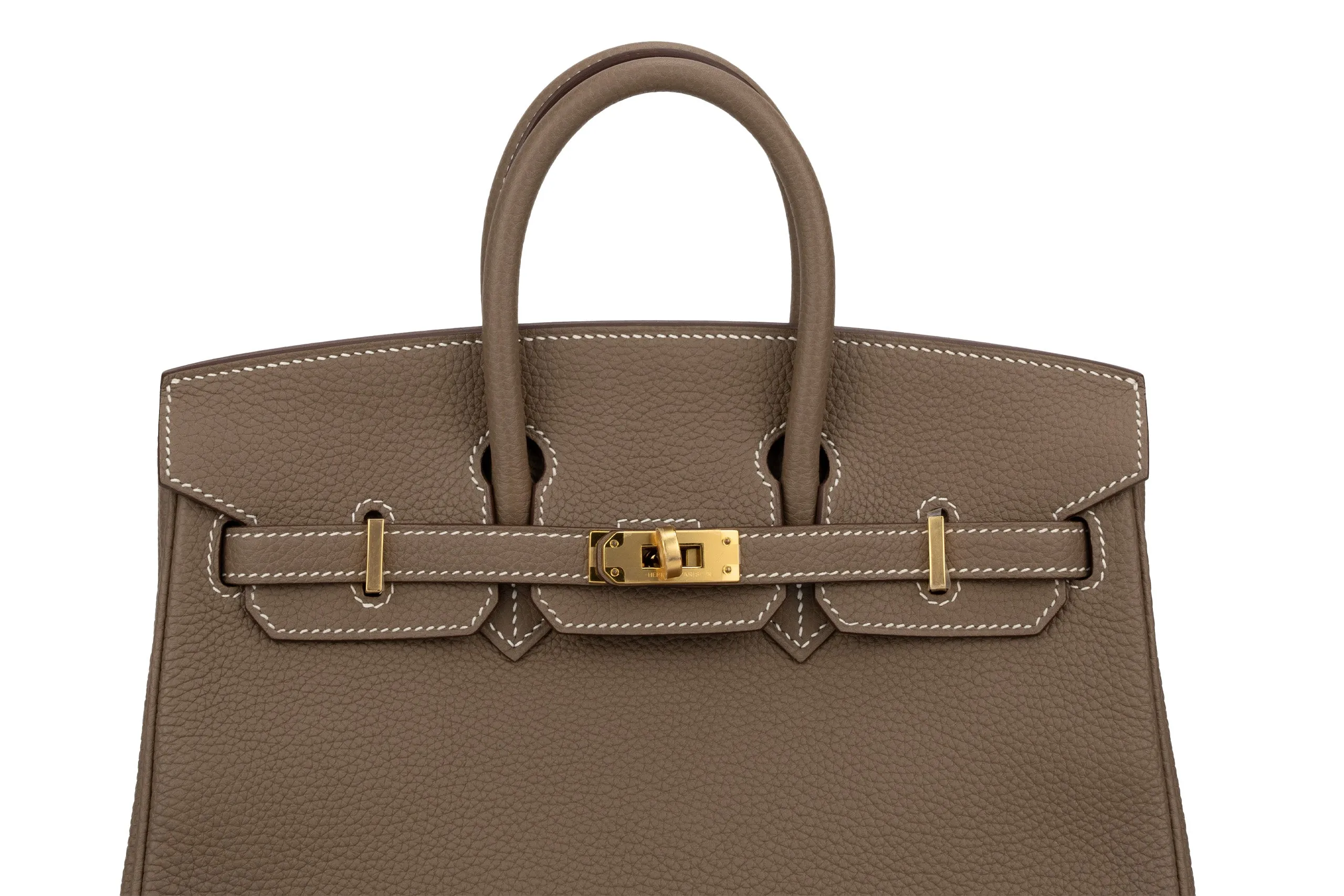 Hermès Birkin 25 Retourne Togo Etoupe GHW