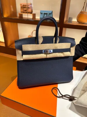 Hermès Birkin 25 Veau Togo Bleu Navy PHW