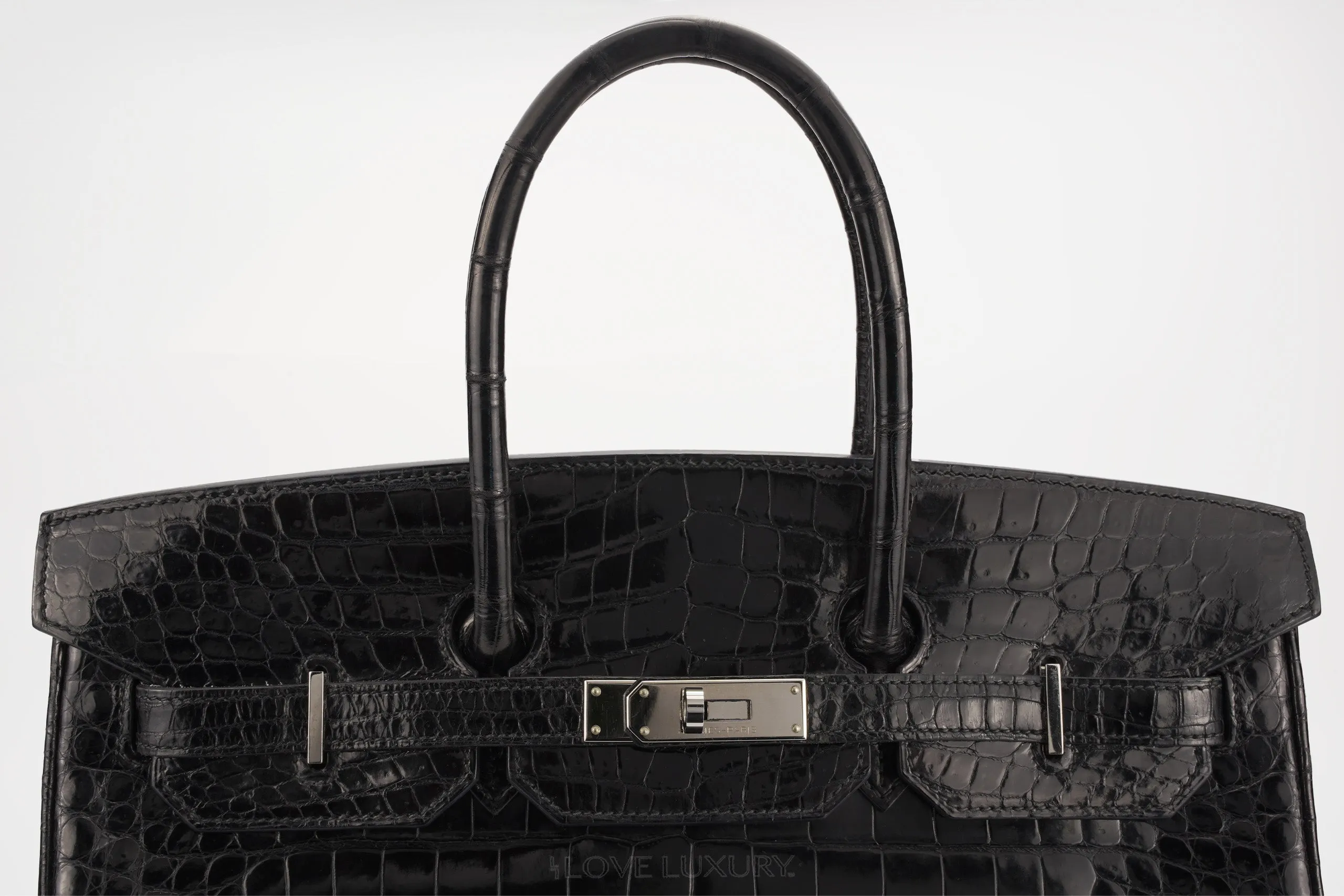 Hermès Birkin 35 Exotic Croc Lisse Black Noir PHW