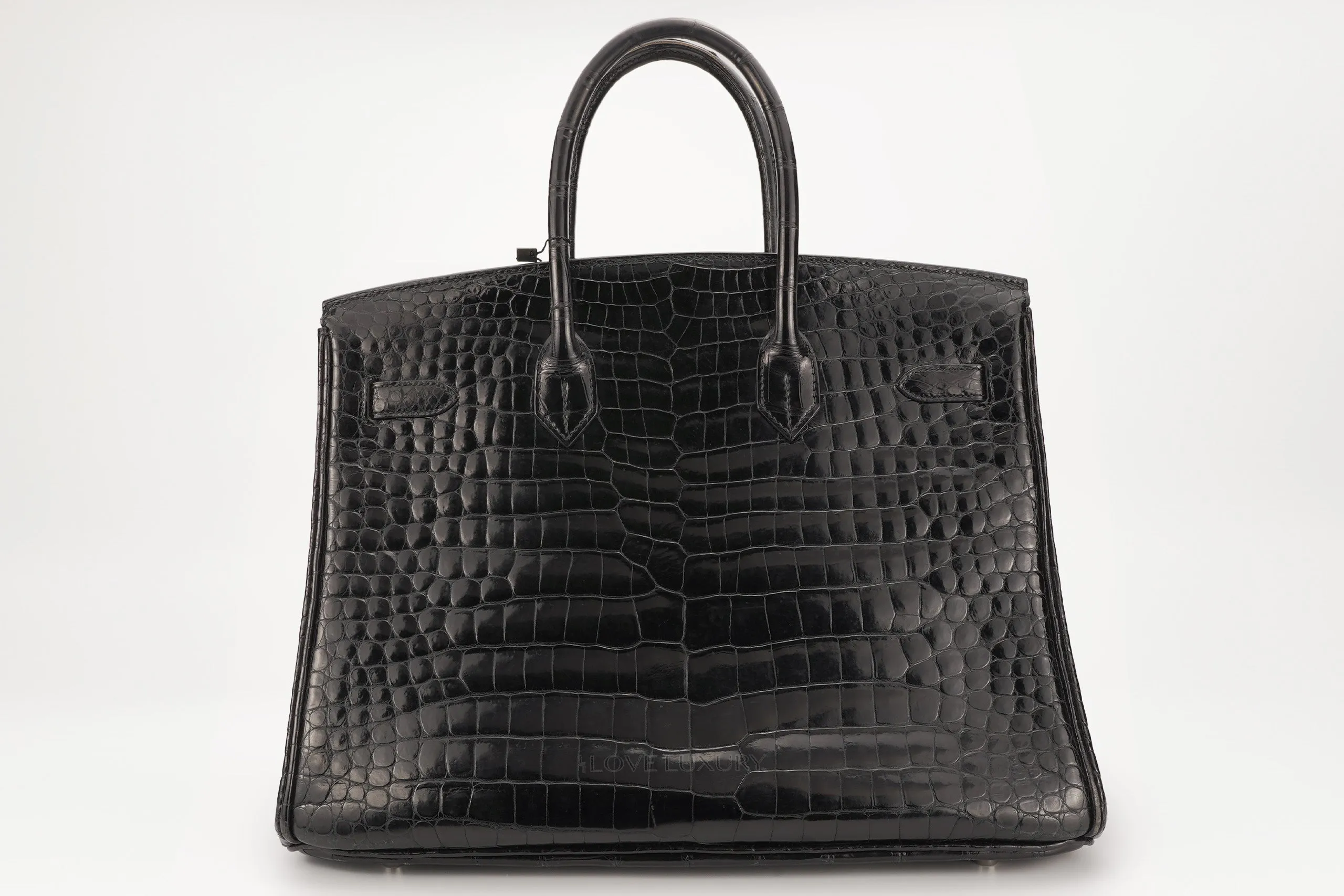 Hermès Birkin 35 Exotic Croc Lisse Black Noir PHW