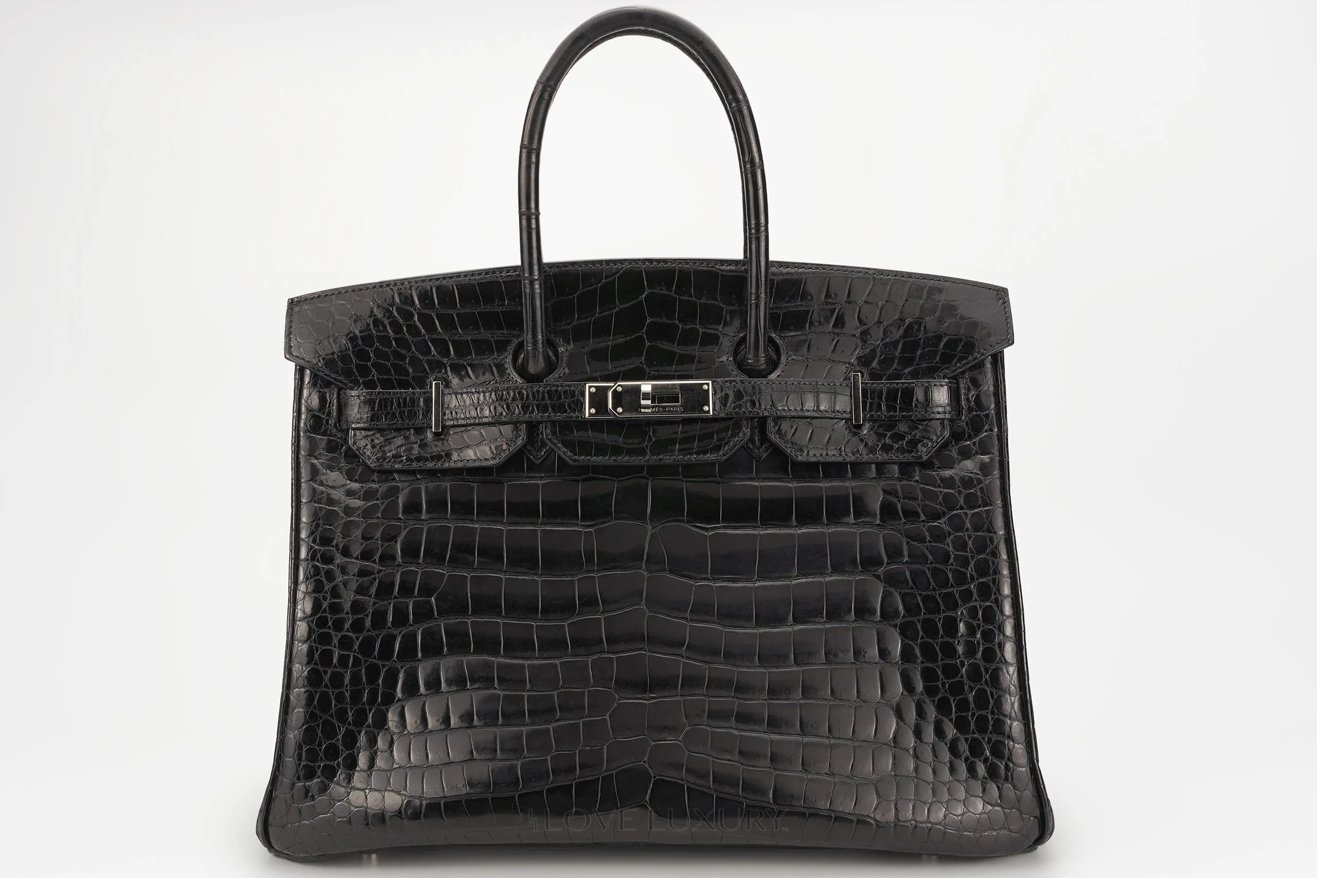 Hermès Birkin 35 Exotic Croc Lisse Black Noir PHW