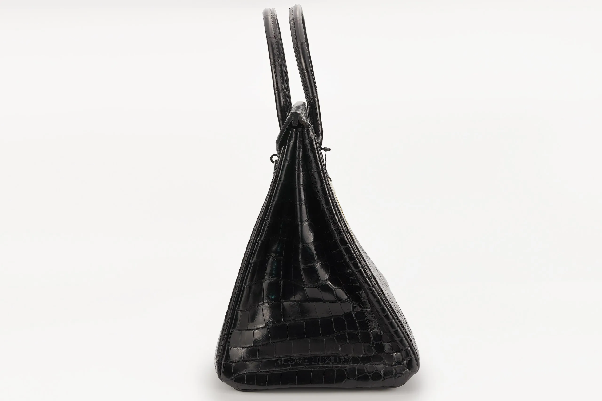 Hermès Birkin 35 Exotic Croc Lisse Black Noir PHW