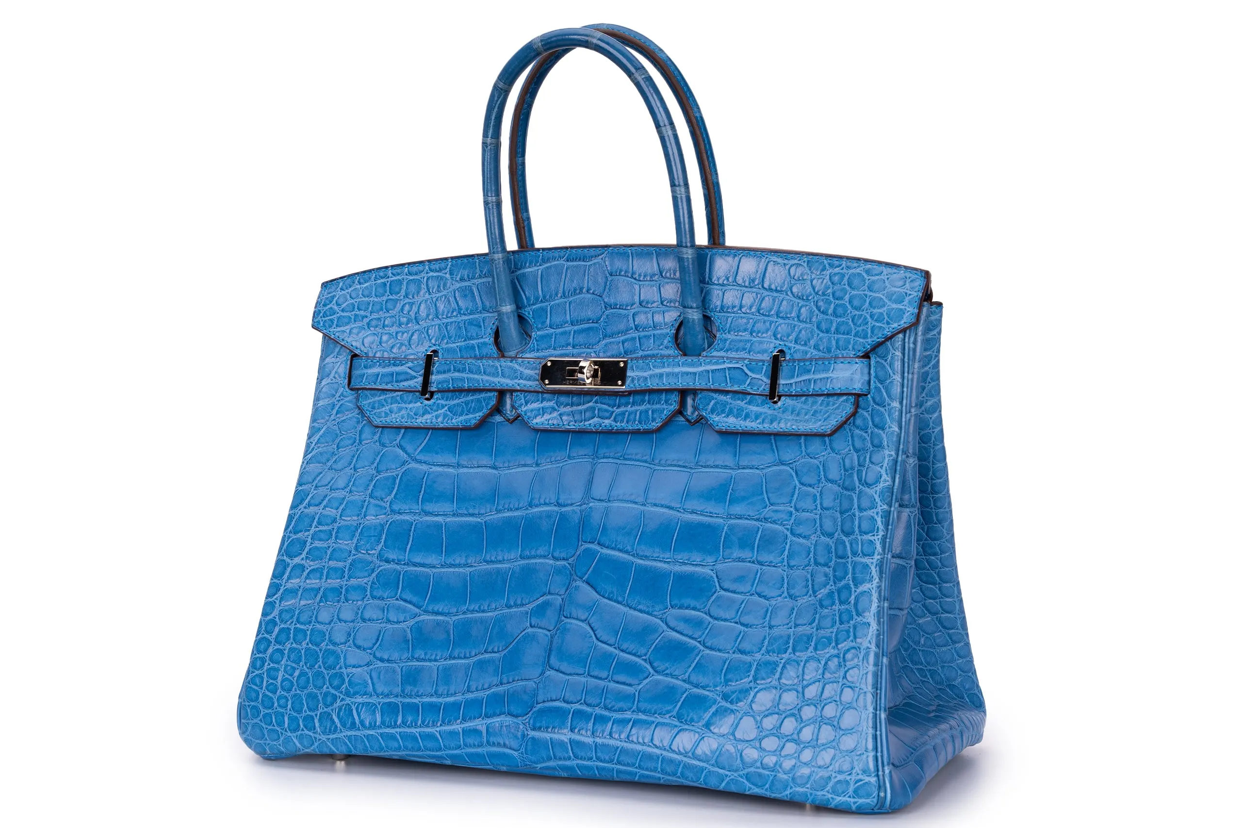 Hermès Birkin 35 Exotic Matte Alligator Mykonos PHW
