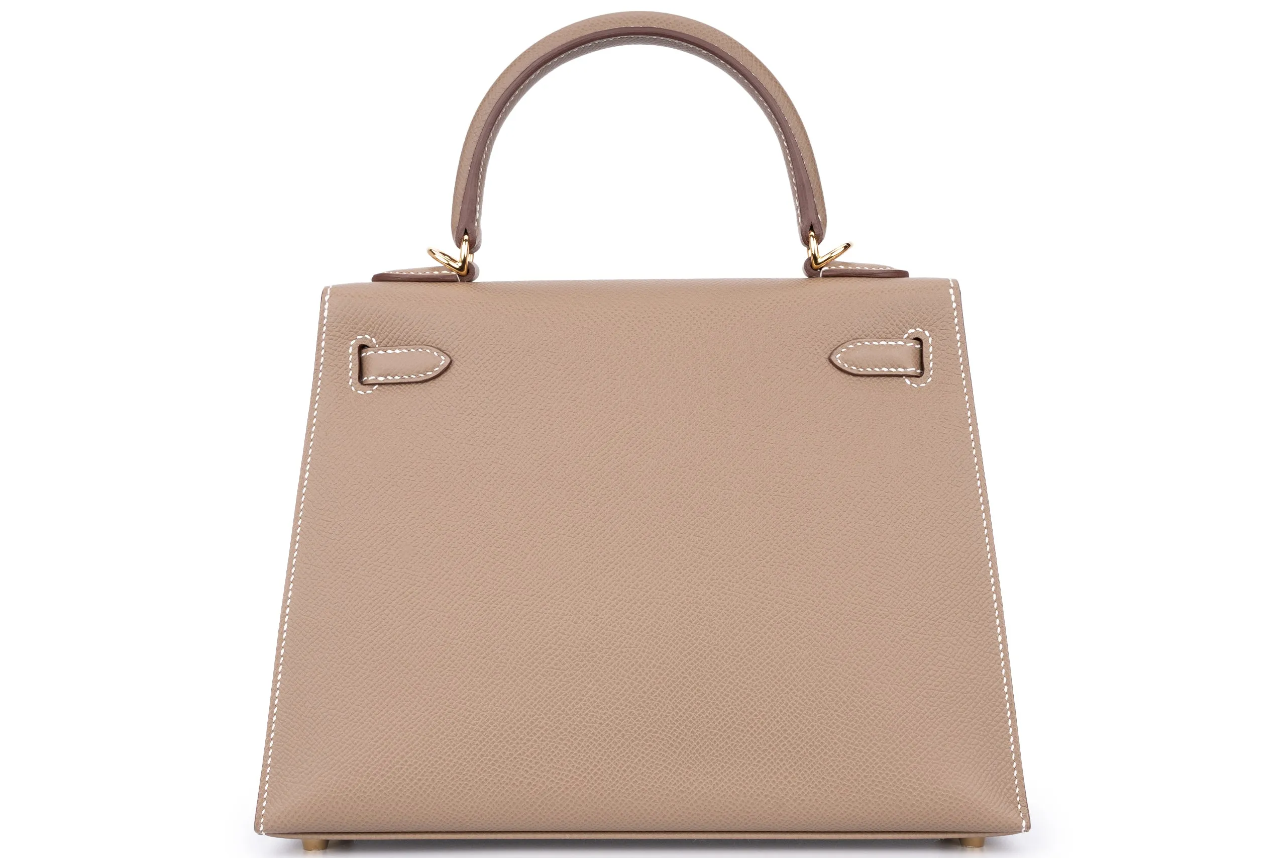Hermès Kelly 25 Etoupe Epsom Sellier Gold Hardware