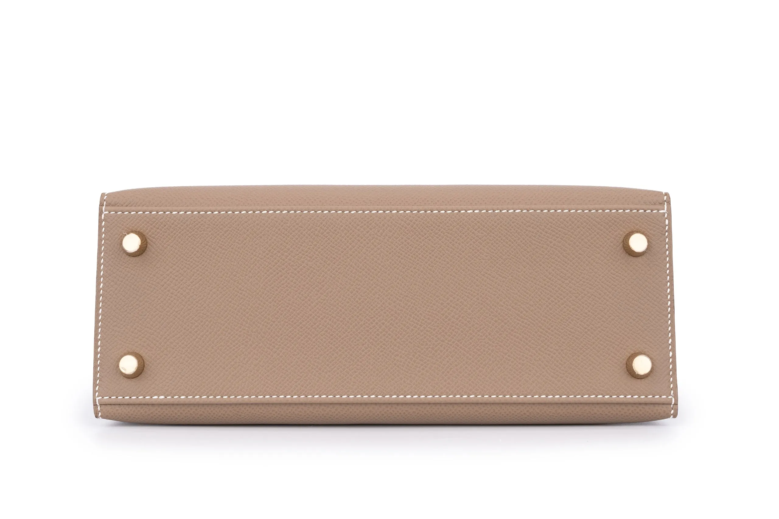 Hermès Kelly 25 Etoupe Epsom Sellier Gold Hardware