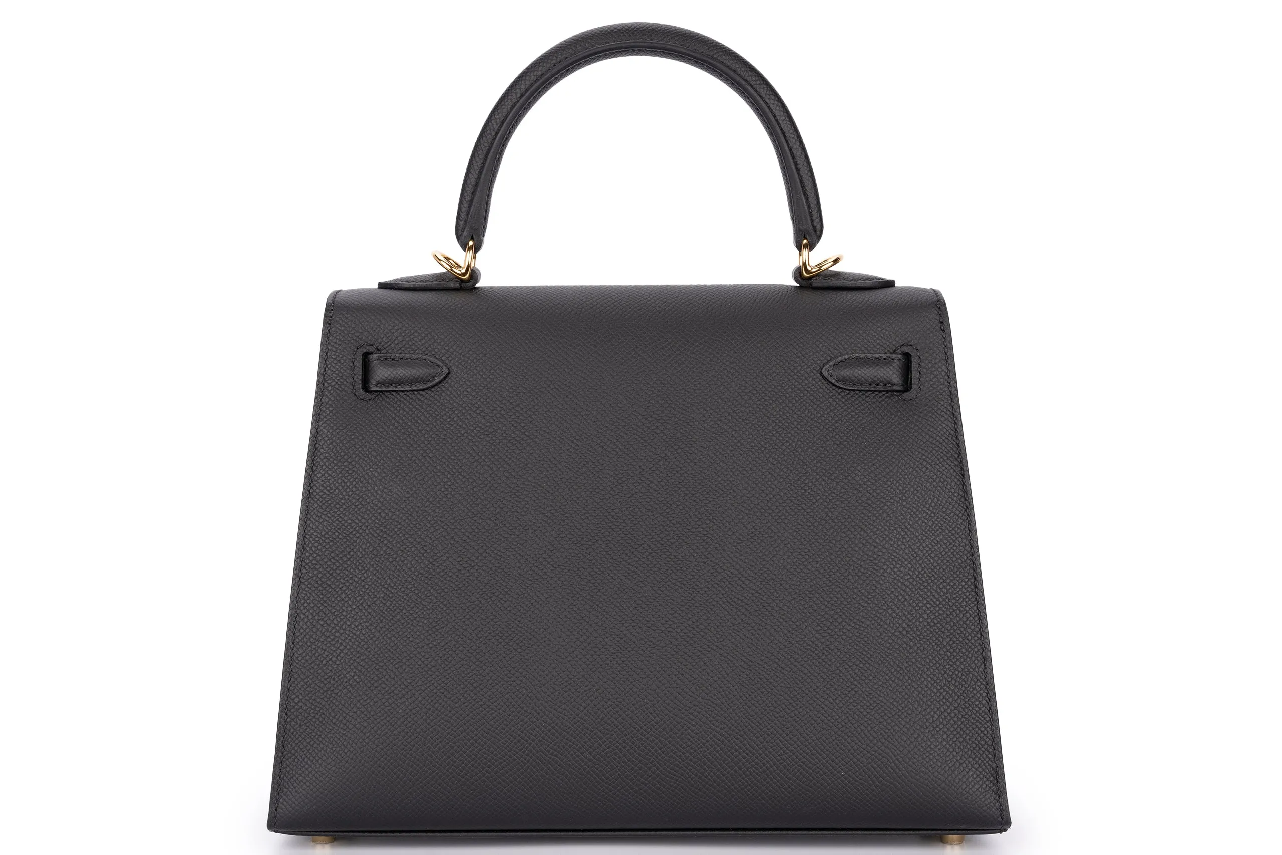 Hermès Kelly 25 Sellier Epsom Veau Noir GHW