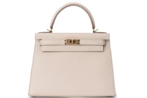 Hermès Kelly 28 Sellier Epsom Craie GHW