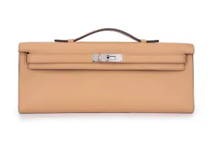 Hermès Kelly Cut Swift Biscuit PHW