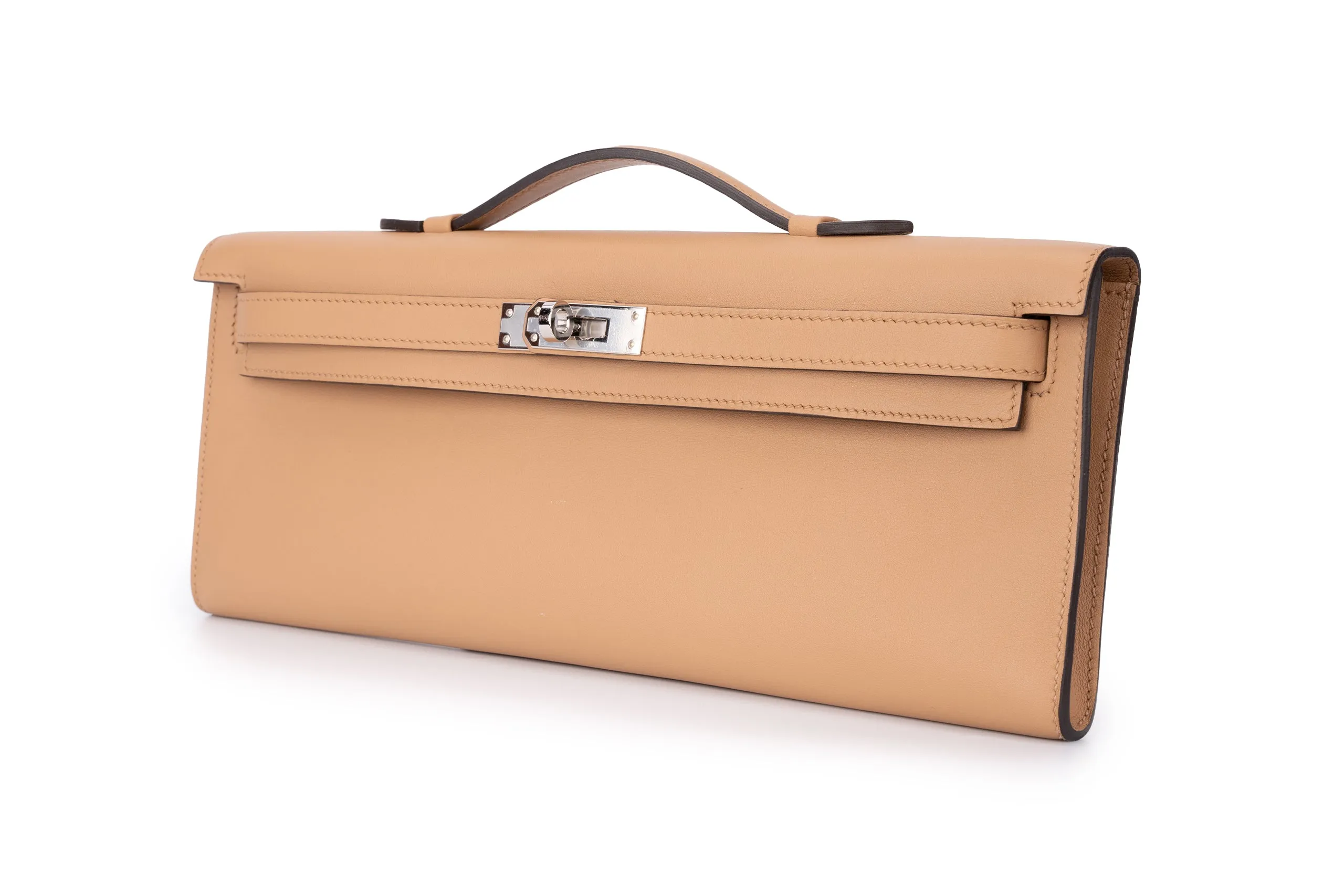 Hermès Kelly Cut Swift Biscuit PHW