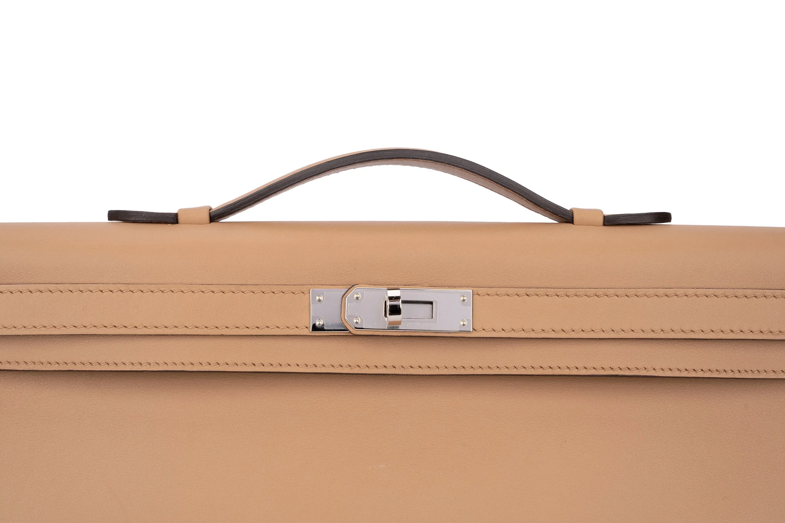Hermès Kelly Cut Swift Biscuit PHW