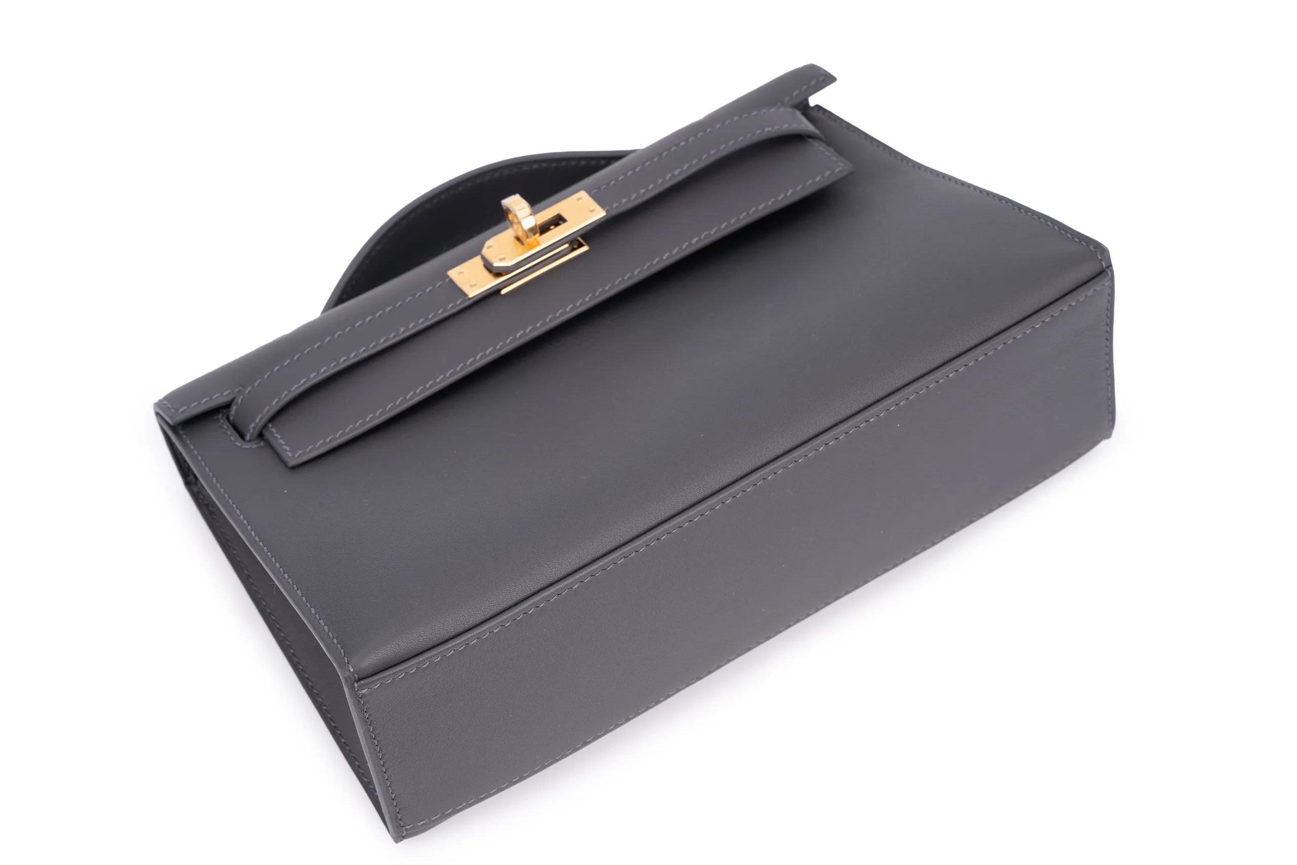 Hermès Mini Kelly Pochette		Swift Calf Skin	Ardoise	GHW