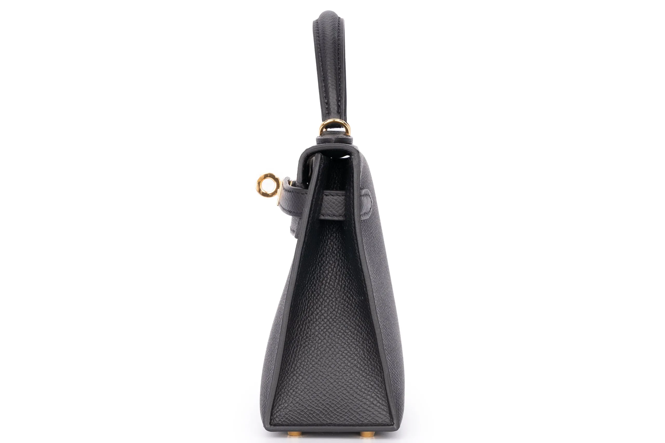 Hermès Mini Kelly Sellier Epsom Black GHW
