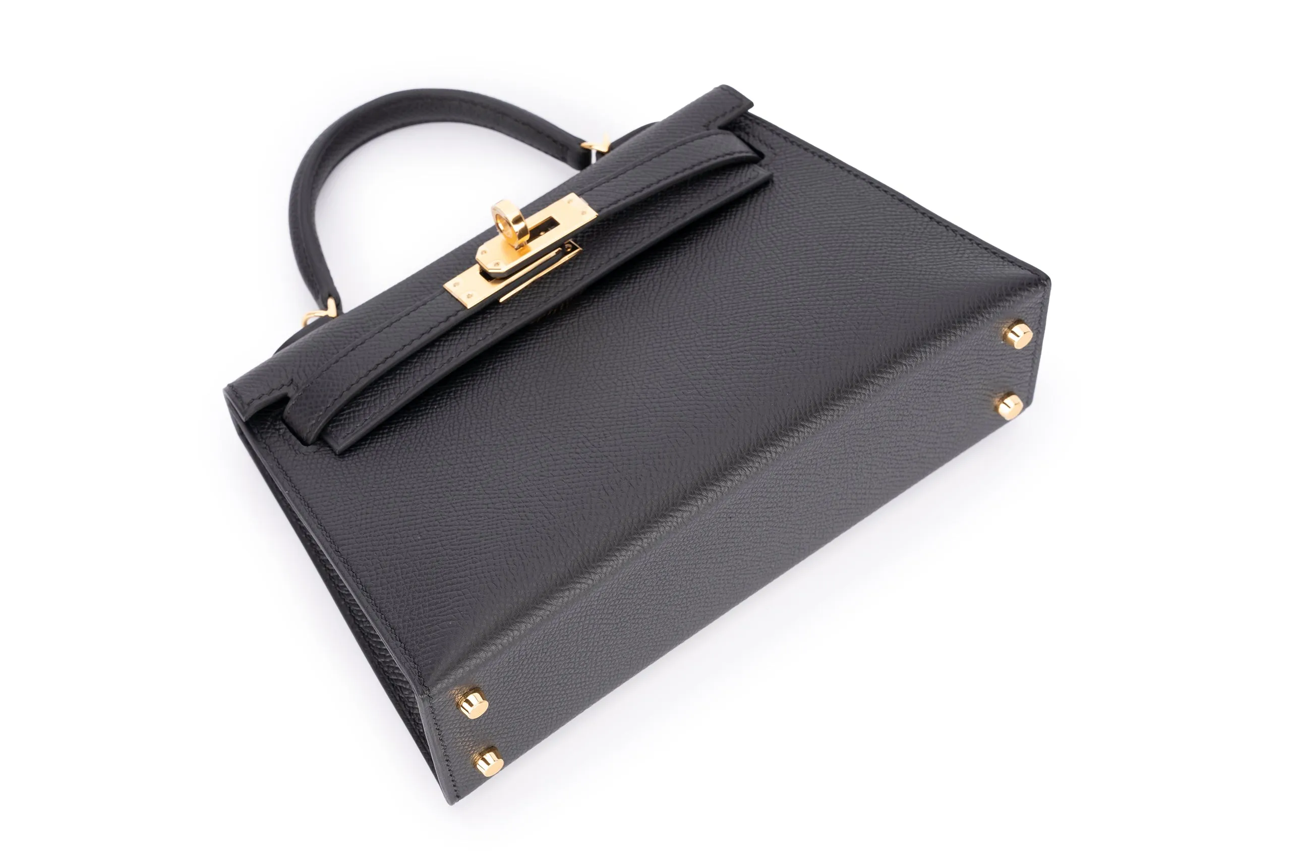 Hermès Mini Kelly Sellier Epsom Black GHW