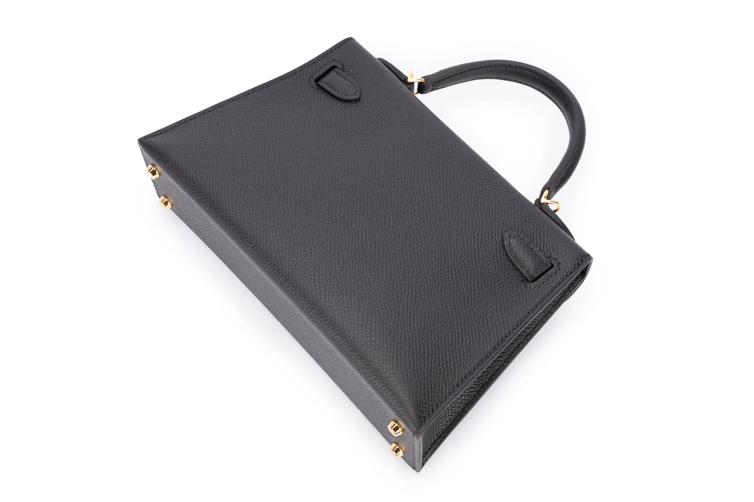 Hermès Mini Kelly Sellier Epsom Black GHW