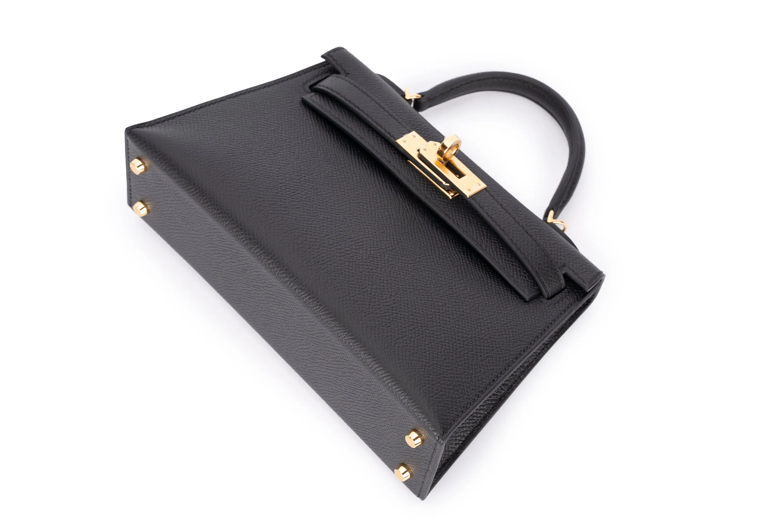 Hermès Mini Kelly Sellier Epsom Black GHW