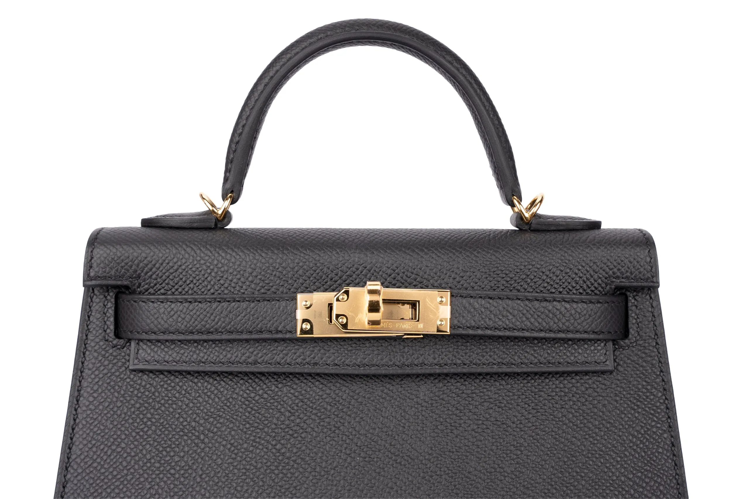 Hermès Mini Kelly Sellier Epsom Black GHW