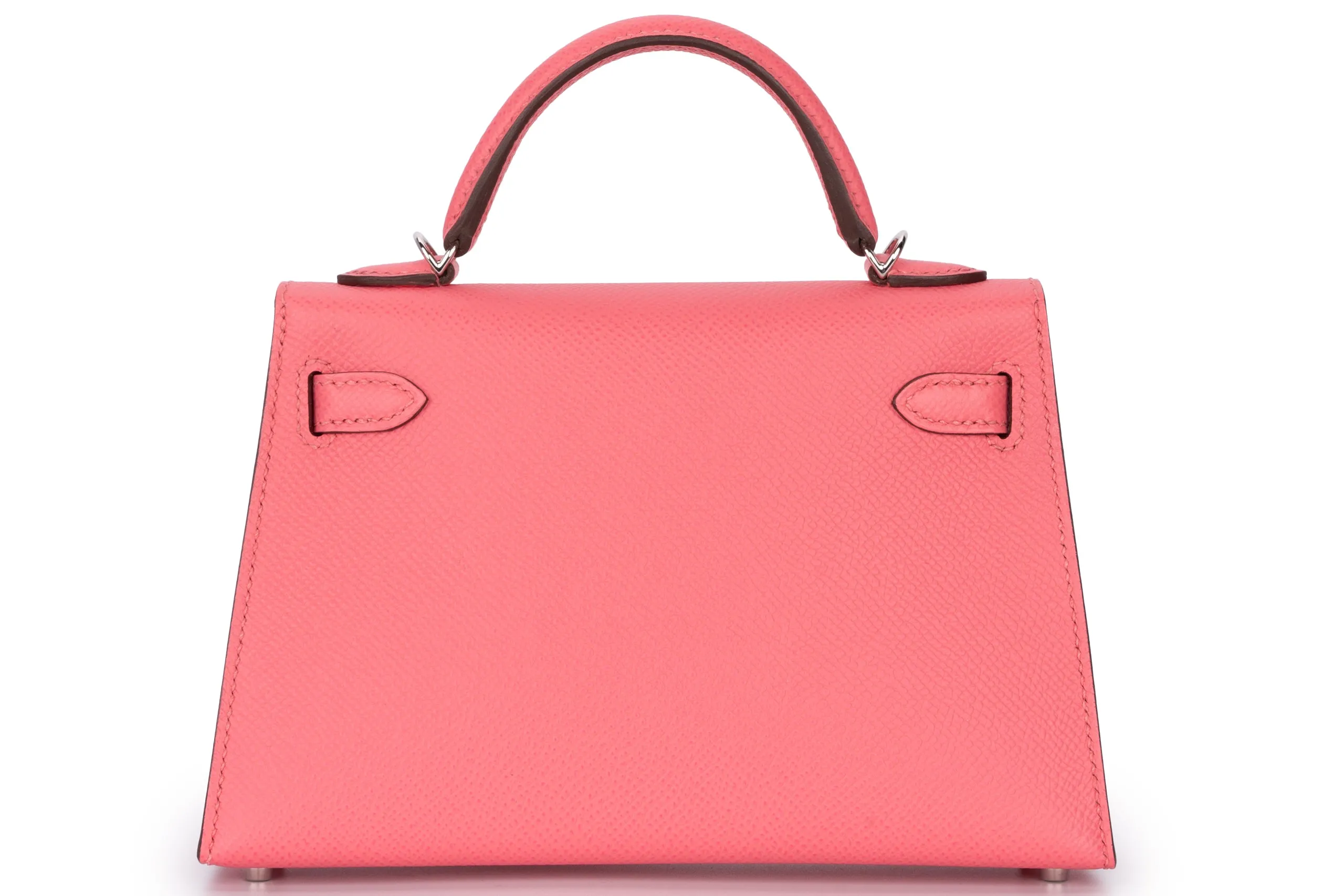 Hermès Mini Kelly Sellier Epsom Rose Azalee PHW