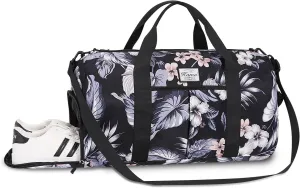 KAMO Travel Duffle Bag, Weekender Bags for Women with Shoe Compartment, Gym Bag for Women with Wet Pocket Workout Dance Tote Bag Personal Item Travel Bag with Trolley Sleeve