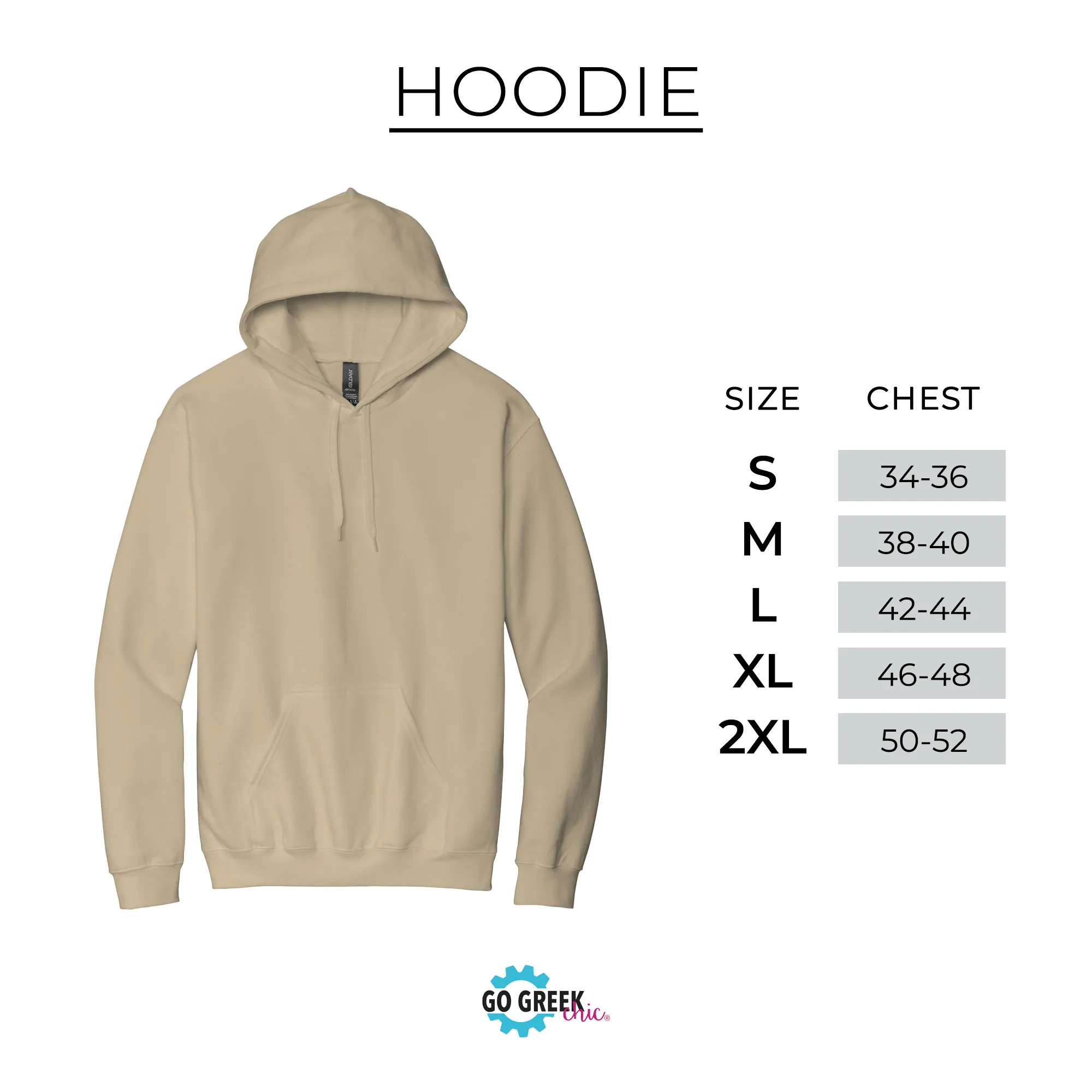 Kappa Kappa Gamma Tan Hoodie with Puff Design - Foxy Season