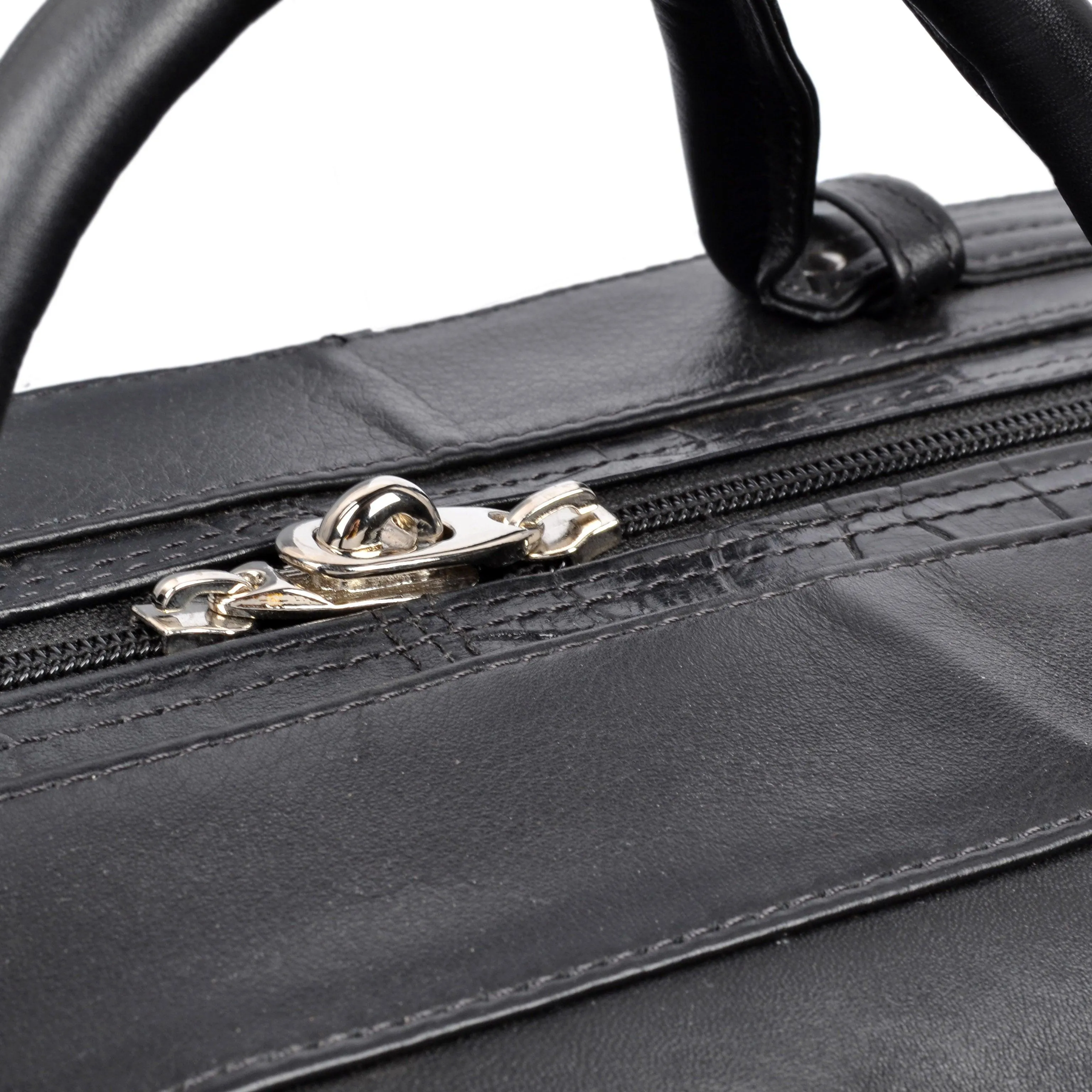 Leather Steelium Trolley/Travel Bag