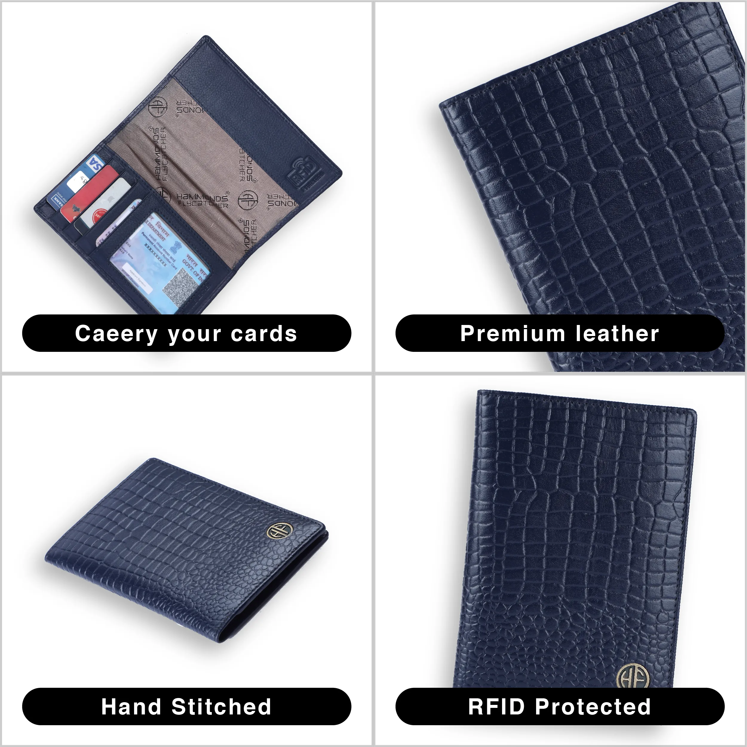 Leather Travel Passport Holder For Men And Women With Passport Slot, Card Slots, ID Card Slot - RFID Protected