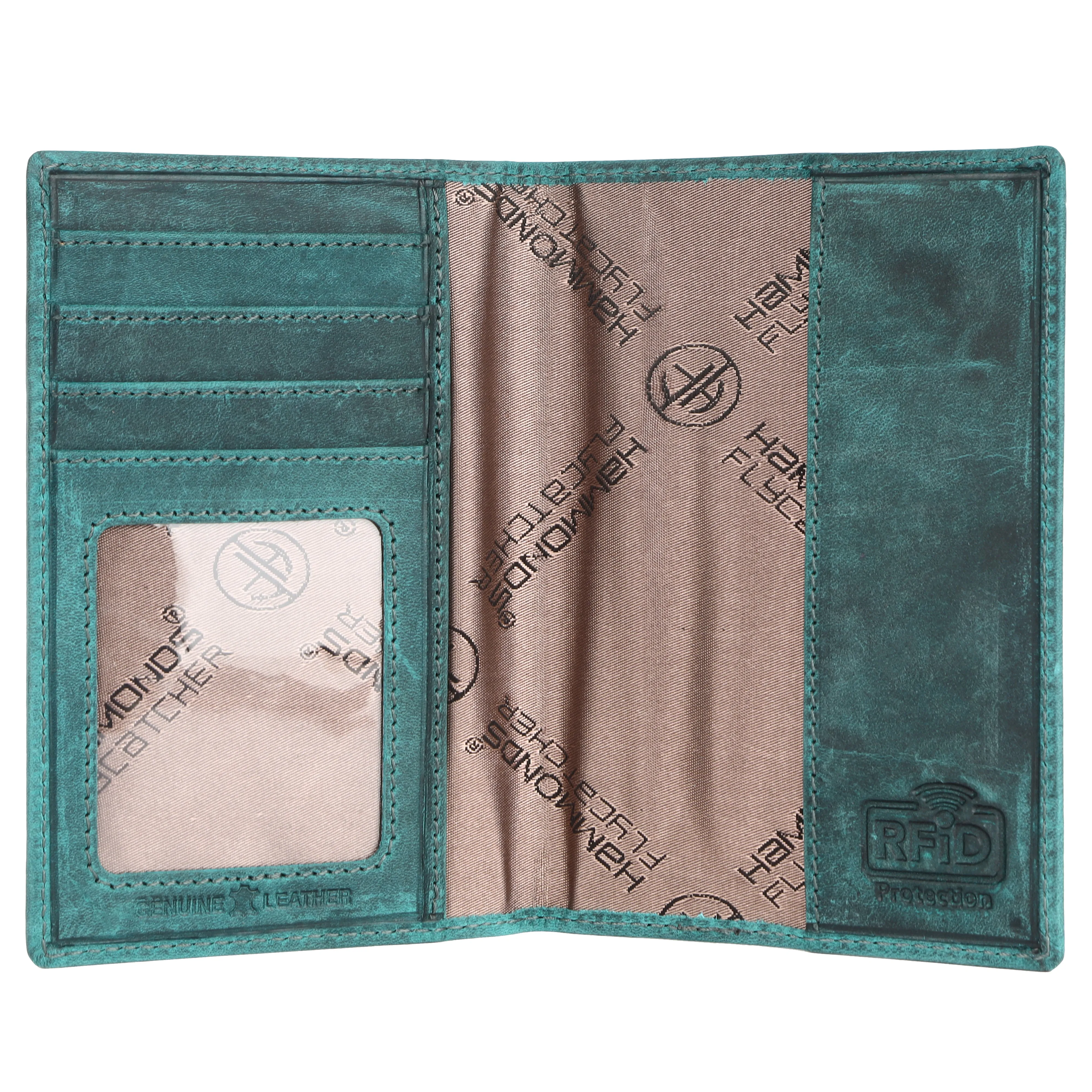 Leather Travel Passport Holder For Men And Women With Passport Slot, Card Slots, ID Card Slot - RFID Protected