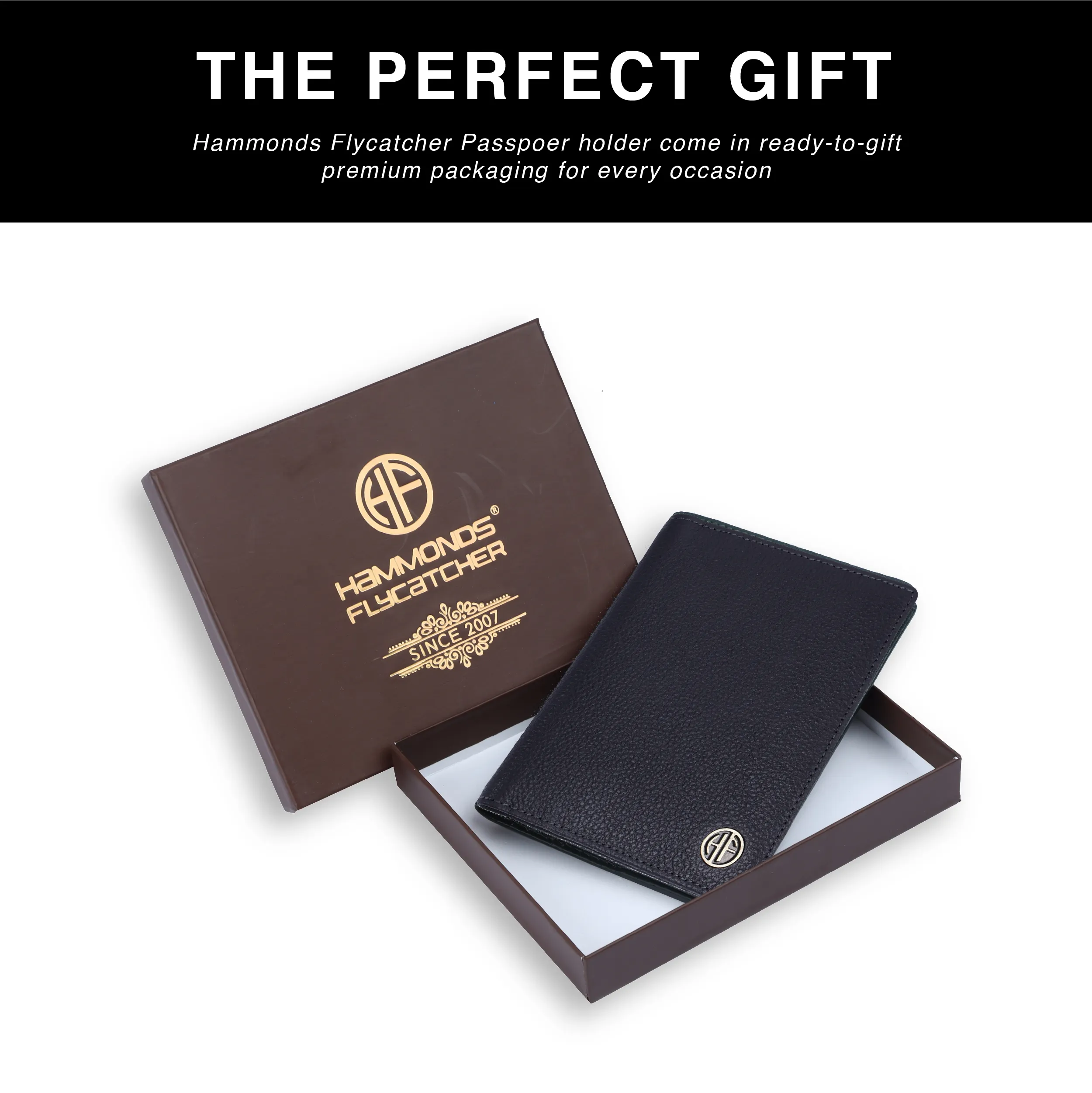 Leather Travel Passport Holder For Men And Women With Passport Slot, Card Slots, ID Card Slot - RFID Protected