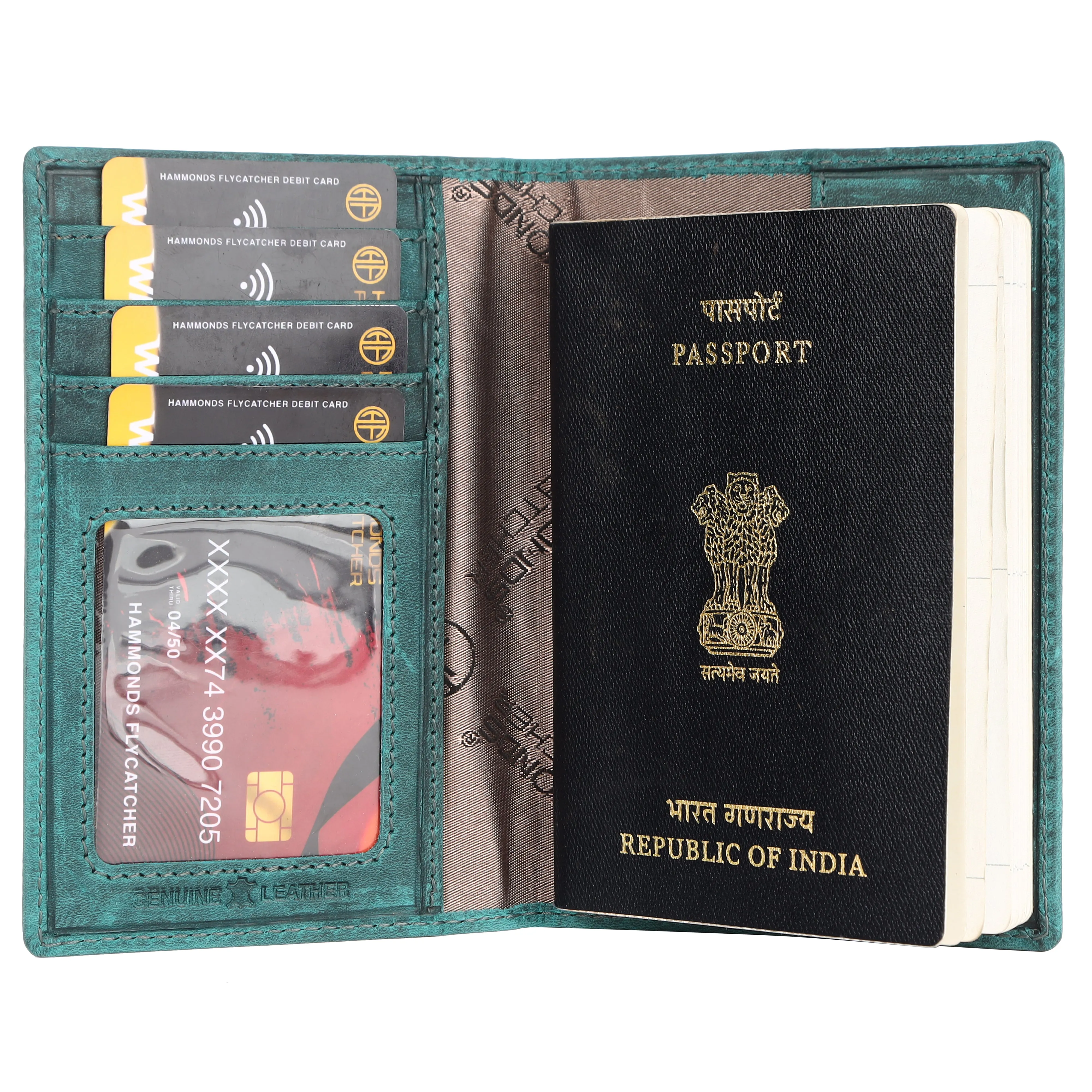 Leather Travel Passport Holder For Men And Women With Passport Slot, Card Slots, ID Card Slot - RFID Protected