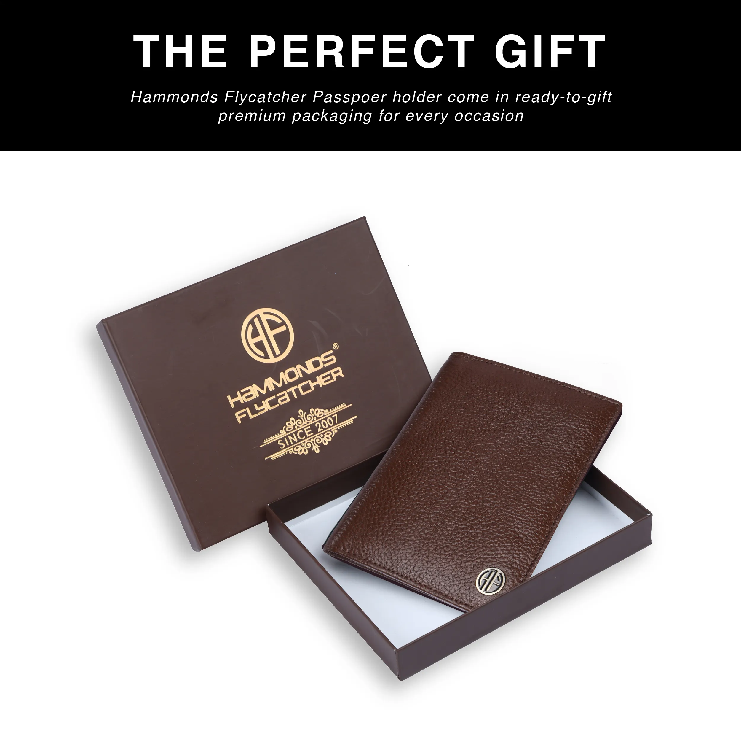 Leather Travel Passport Holder For Men And Women With Passport Slot, Card Slots, ID Card Slot - RFID Protected