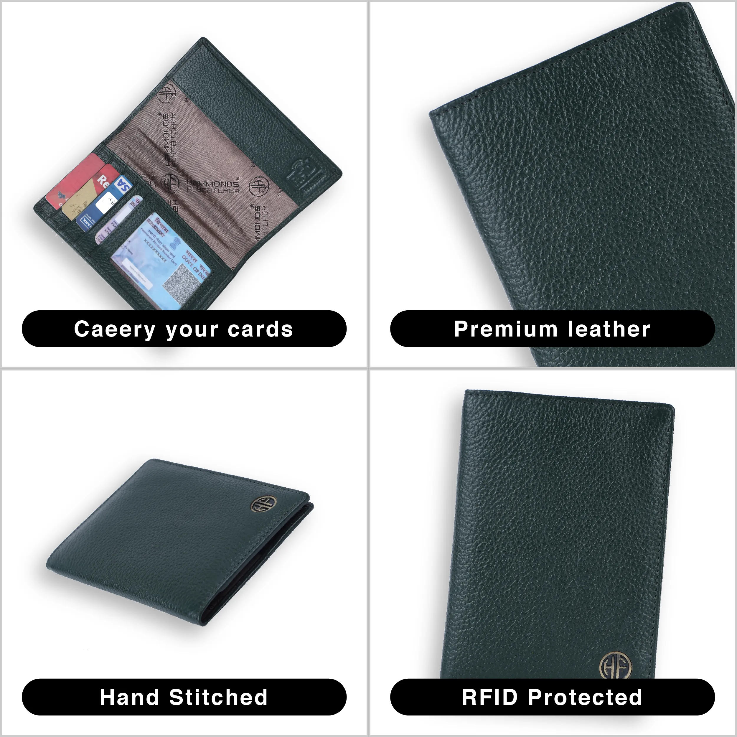 Leather Travel Passport Holder For Men And Women With Passport Slot, Card Slots, ID Card Slot - RFID Protected