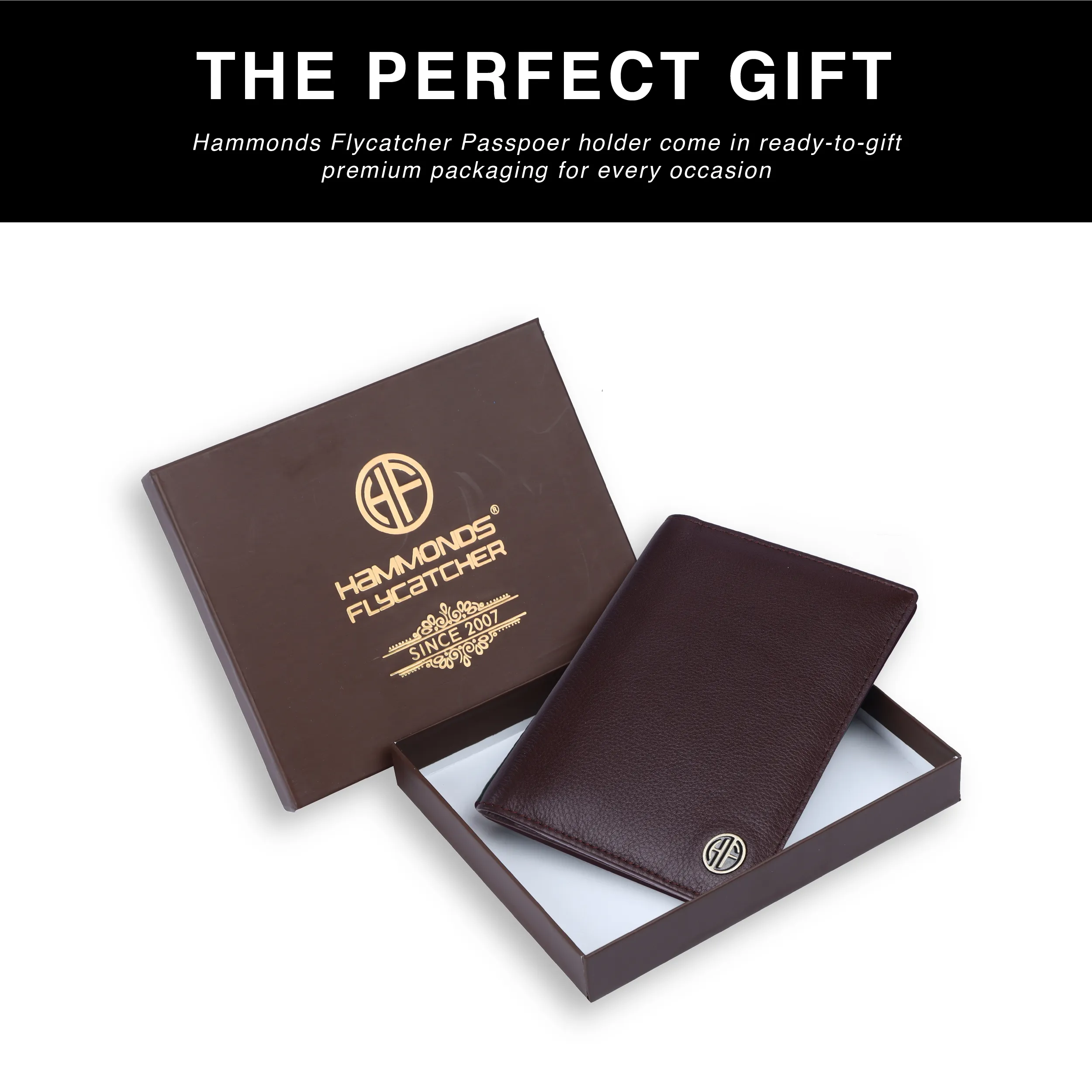 Leather Travel Passport Holder For Men And Women With Passport Slot, Card Slots, ID Card Slot - RFID Protected