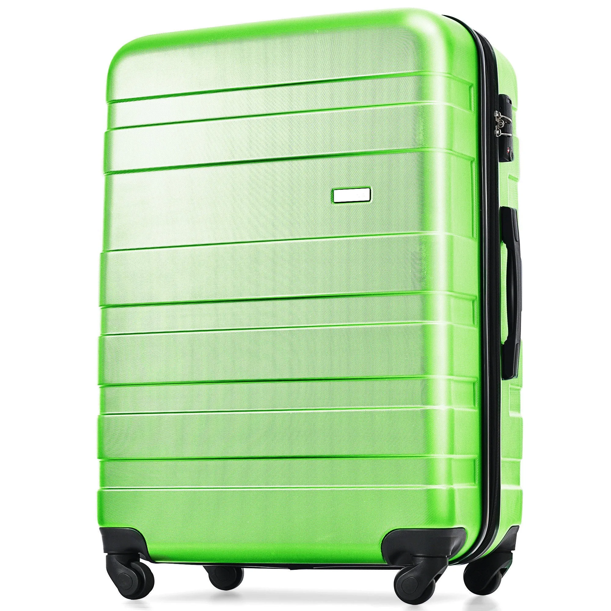 Luggage Sets New Model Expandable Abs Hardshell 3 Pieces Clearance Luggage Hardside Lightweight Durable Suitcase Sets Spinner Wheels Suitcase With Tsa Lock 20''24''28'' (Apple Green)