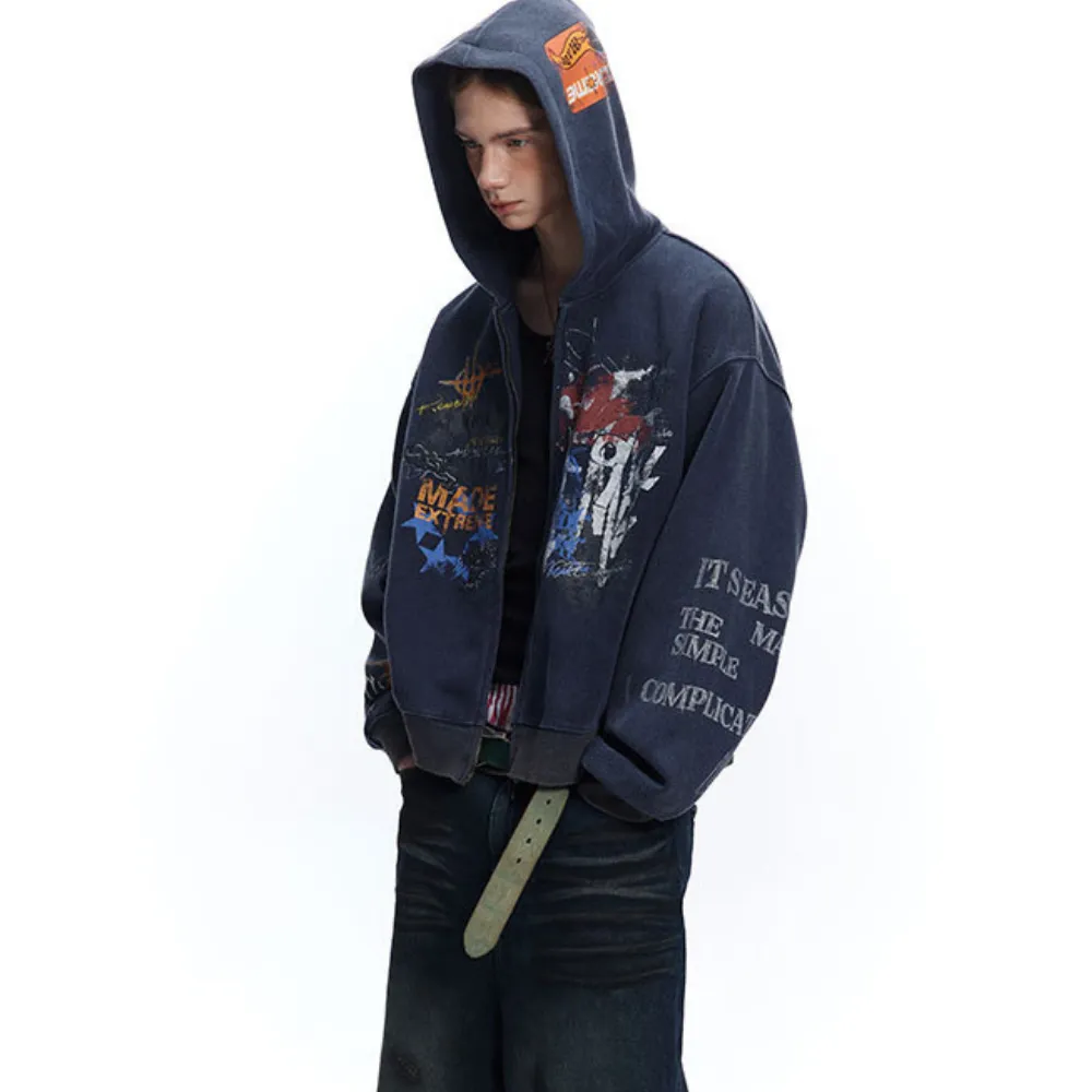 【MADE EXTREME】Hip-Hop Brand Graffiti Hoodie