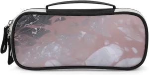 Marble Color Rose Gold Leather Makeup Bag Portable Small Cosmetic Organizer Waterproof Toiletry Bags Brushes Pencils And Travel Make Up Accessories