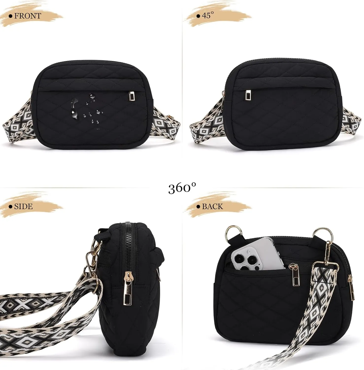 MAXTOP Small Crossbody Bags for Women Belt Bag Fanny Pack with Adjustable Strap