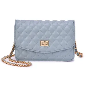 Mellow World Amanda Quilted Crossbody Dusty Blue Clutch