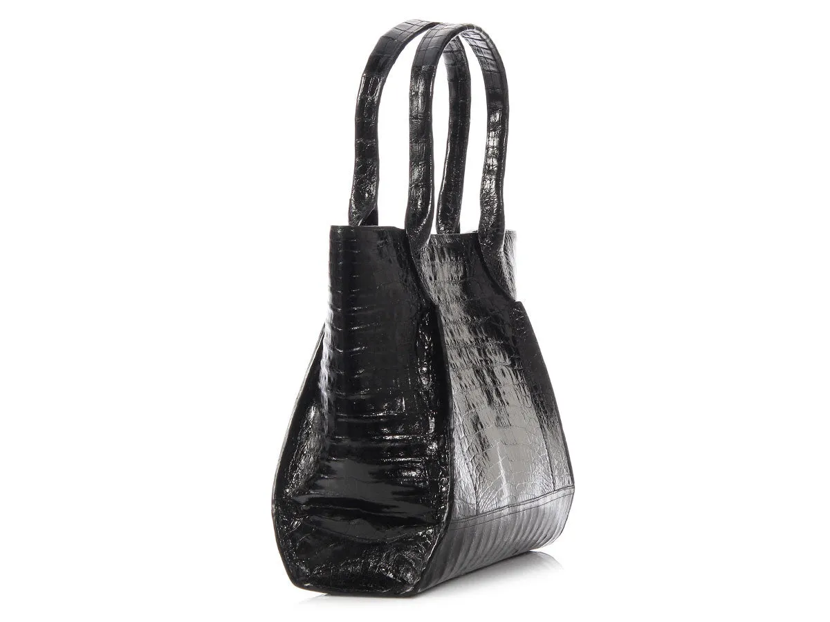 Nancy Gonzalez Black Crocodile Tote