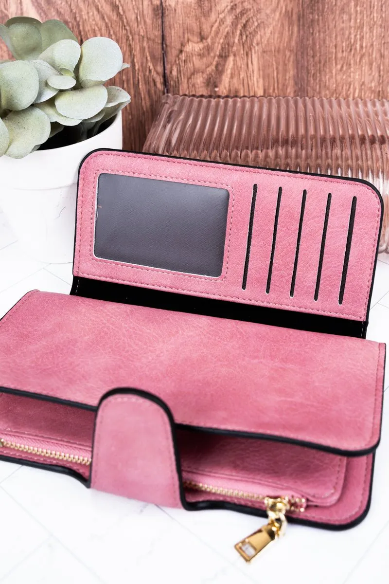 NGIL The Essentials Pink Faux Leather Wallet