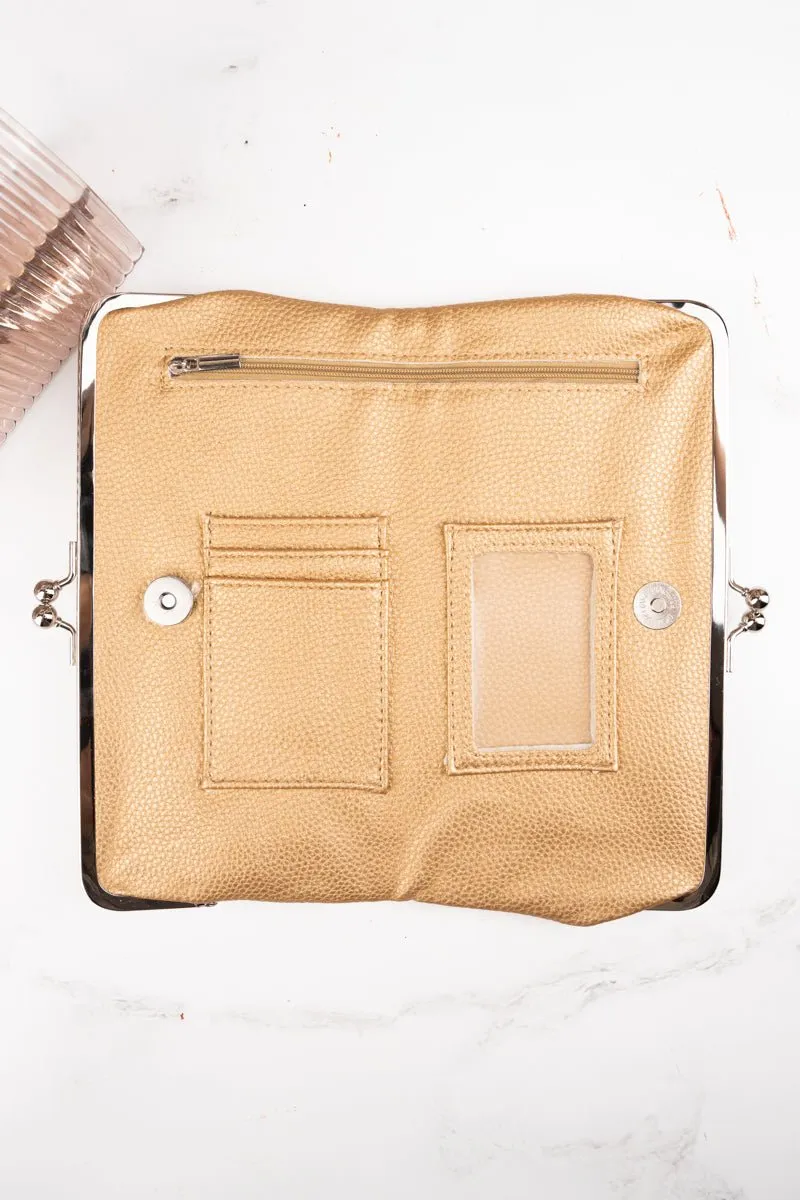 NGIL Twice as Nice Clutch Wallet in Gold