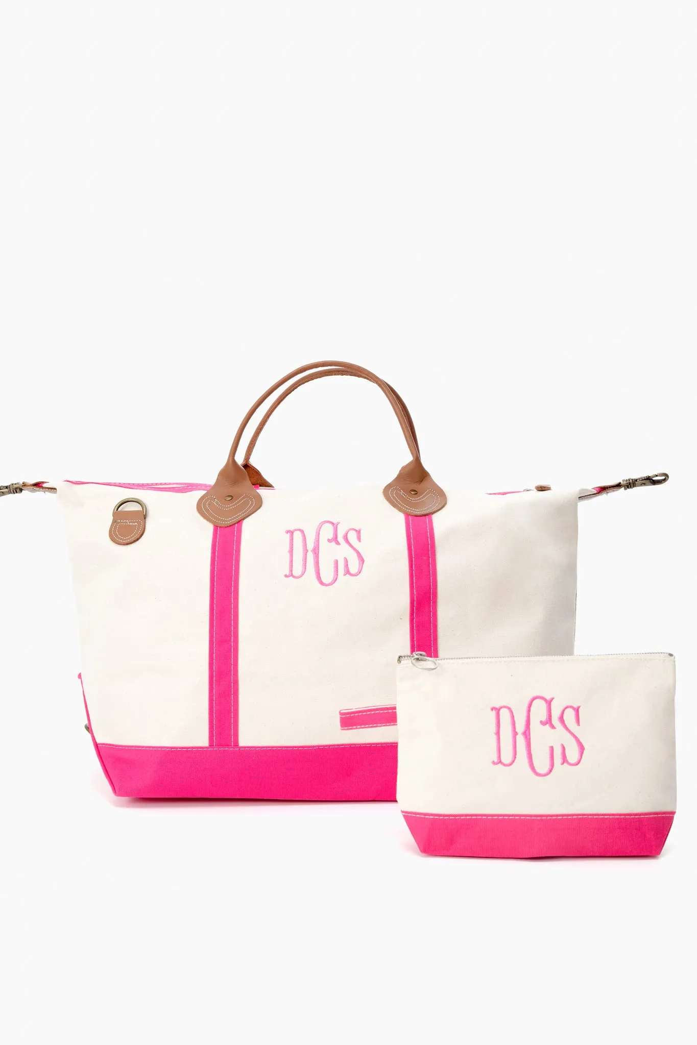 Pink Monogrammed Sunshine Satchel