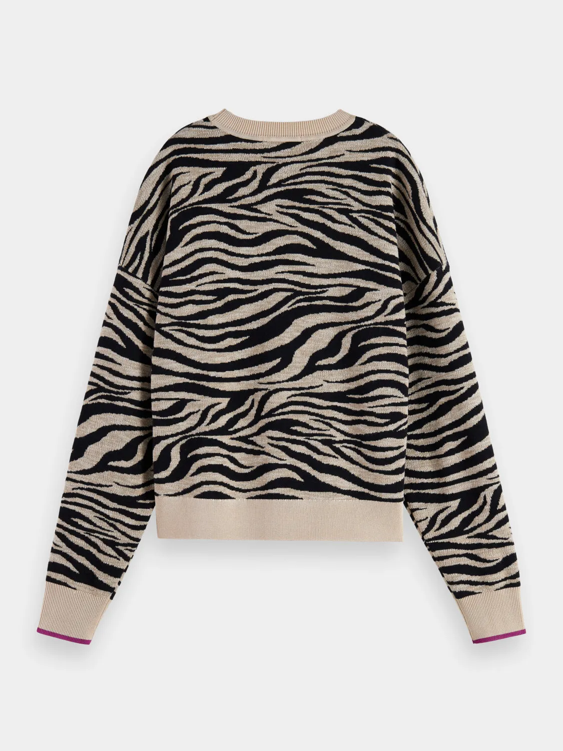 Printed jacquard sweater