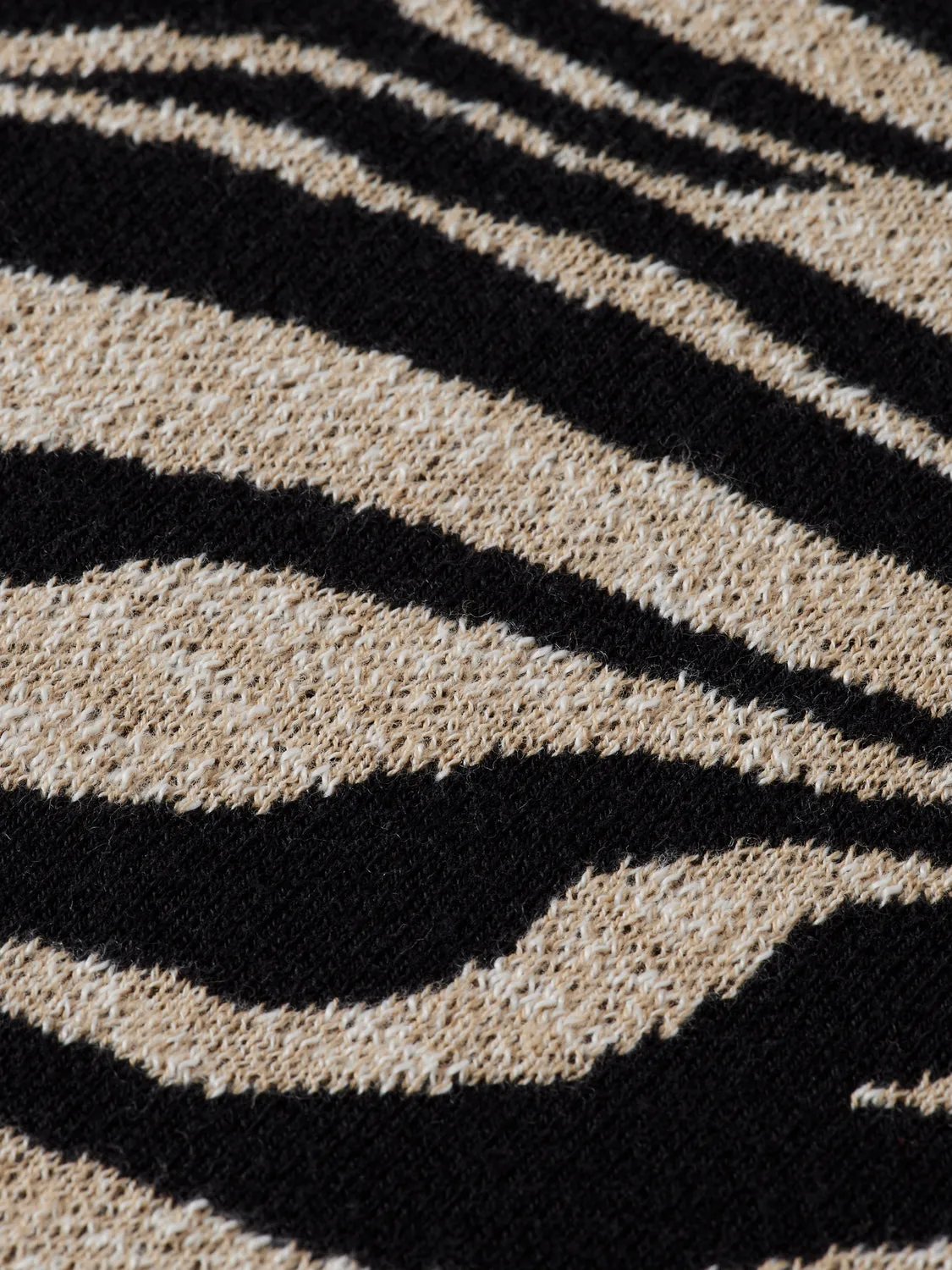 Printed jacquard sweater