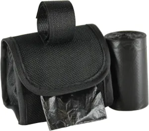Purse Style Dispenser with 2 Rolls Made in USA Easy Open Poop Bags Dog Waste Bags (Solid Black)