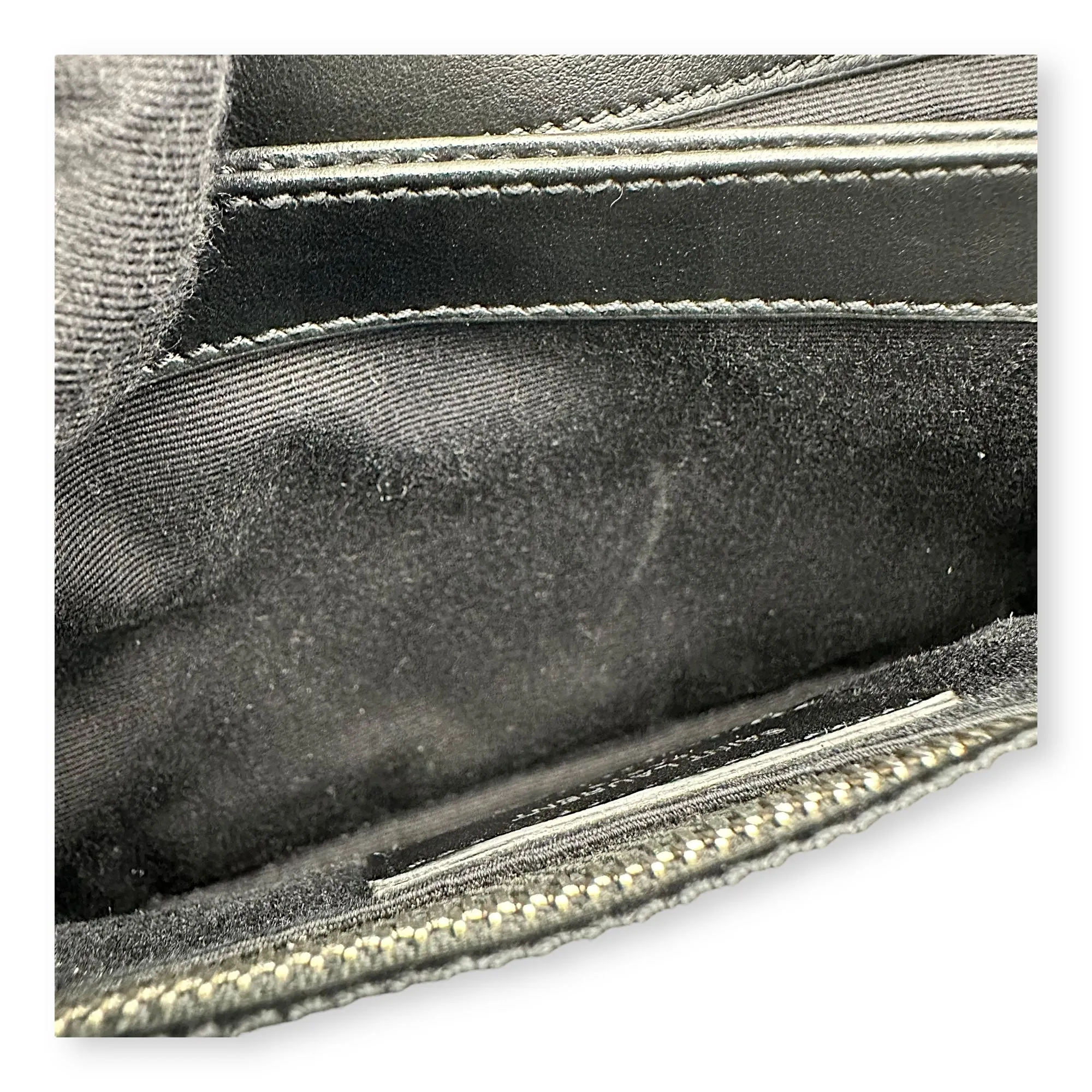 Quilted Loulou Toy Black Crossbody Bag in Calfskin, Silver hardware