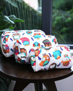 Quirky Owls Multicolor Bauble Bags | Pack of 3