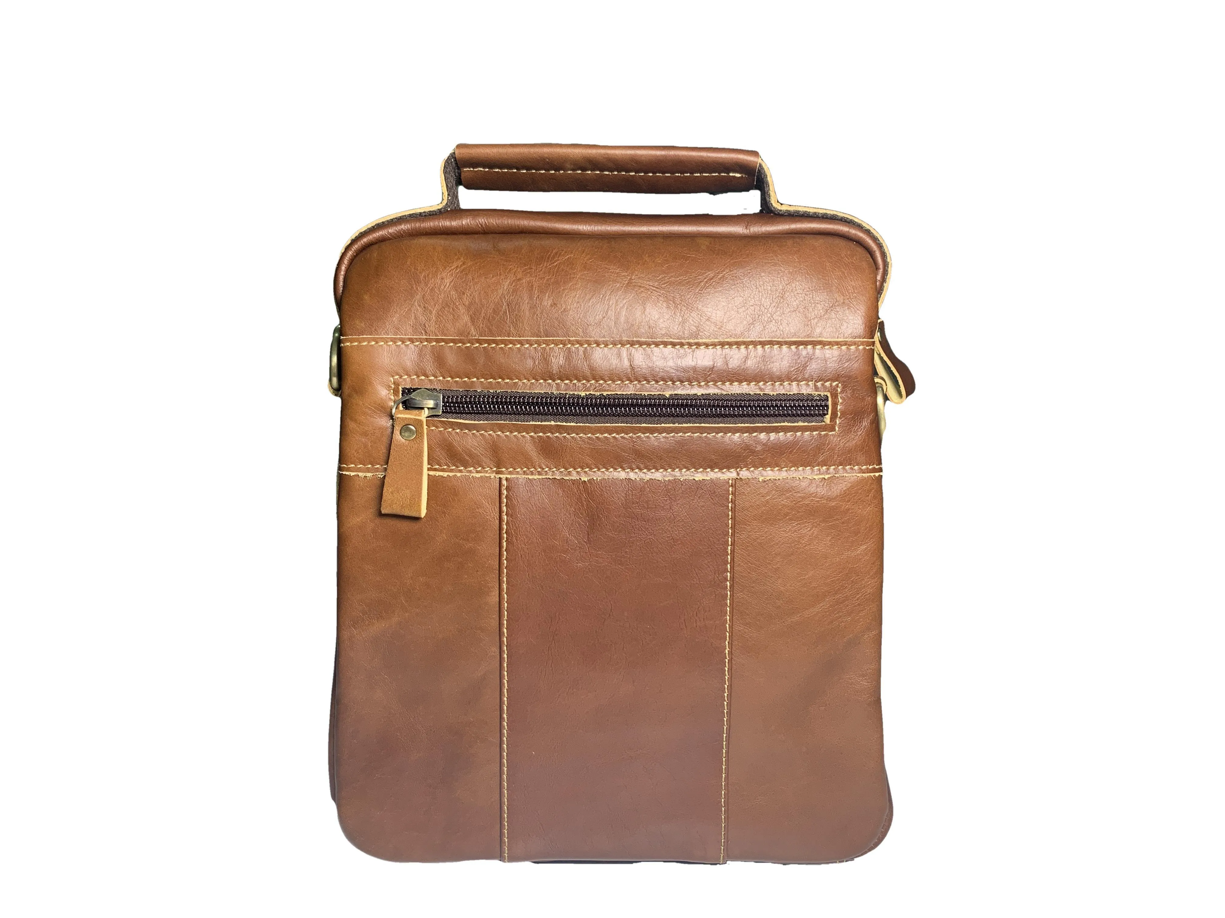 Signature Messenger Bag Dark Brown Cross body Leather Bag