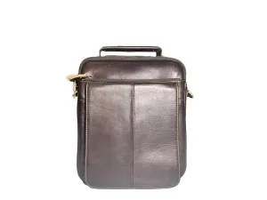 Signature Messenger Bag Dark Coffee Travel Leather Bag